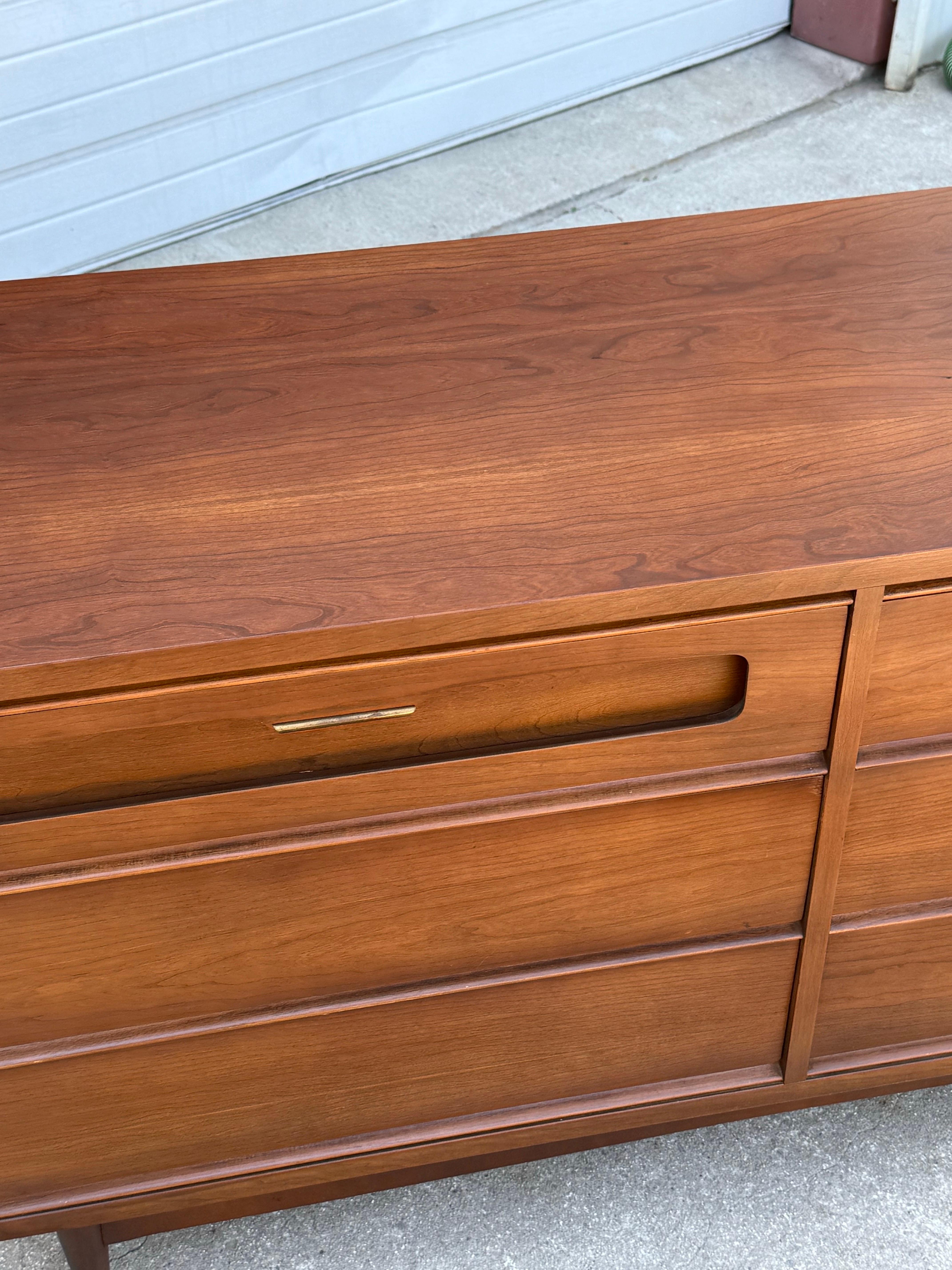 Mid-Century Six Drawer Dresser by Bassett 5