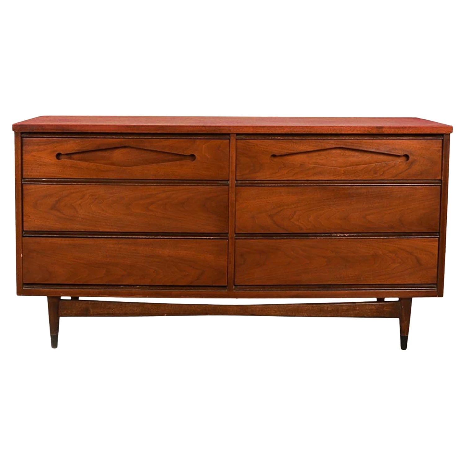 Mid-Century Six Drawer Modern Dresser