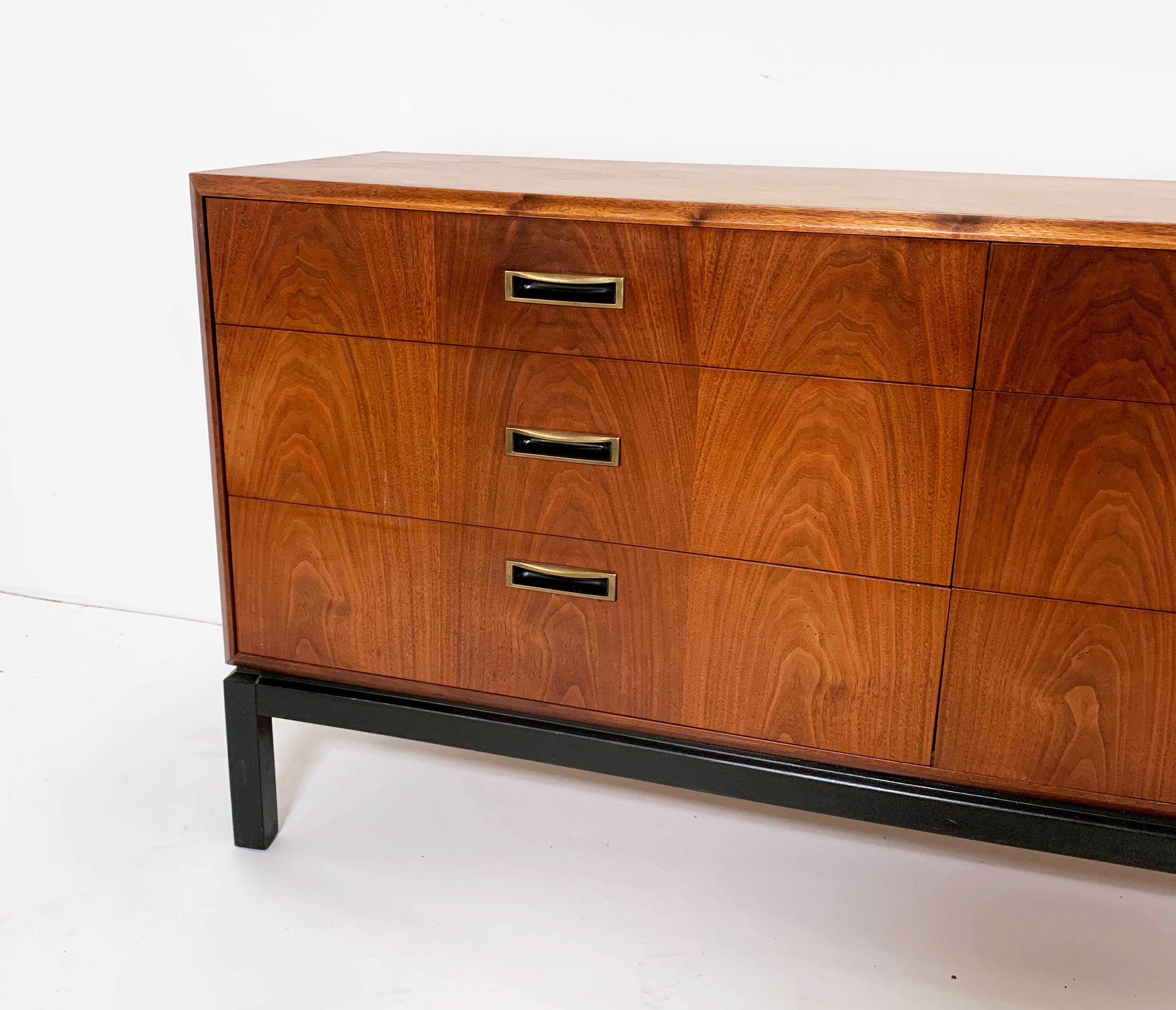 A six-drawer dressing chest in the 