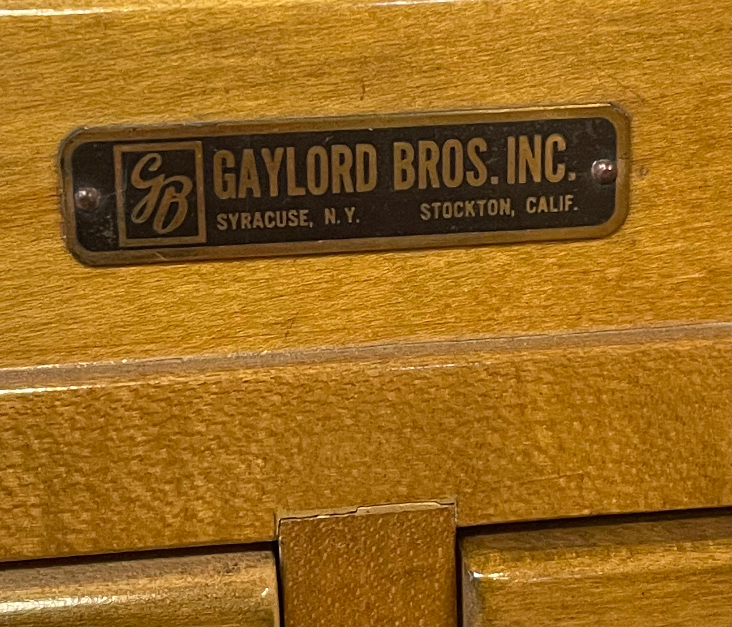 Midcentury Sixty Drawer Library Card Catalog by Gaylord Brothers, Inc 4