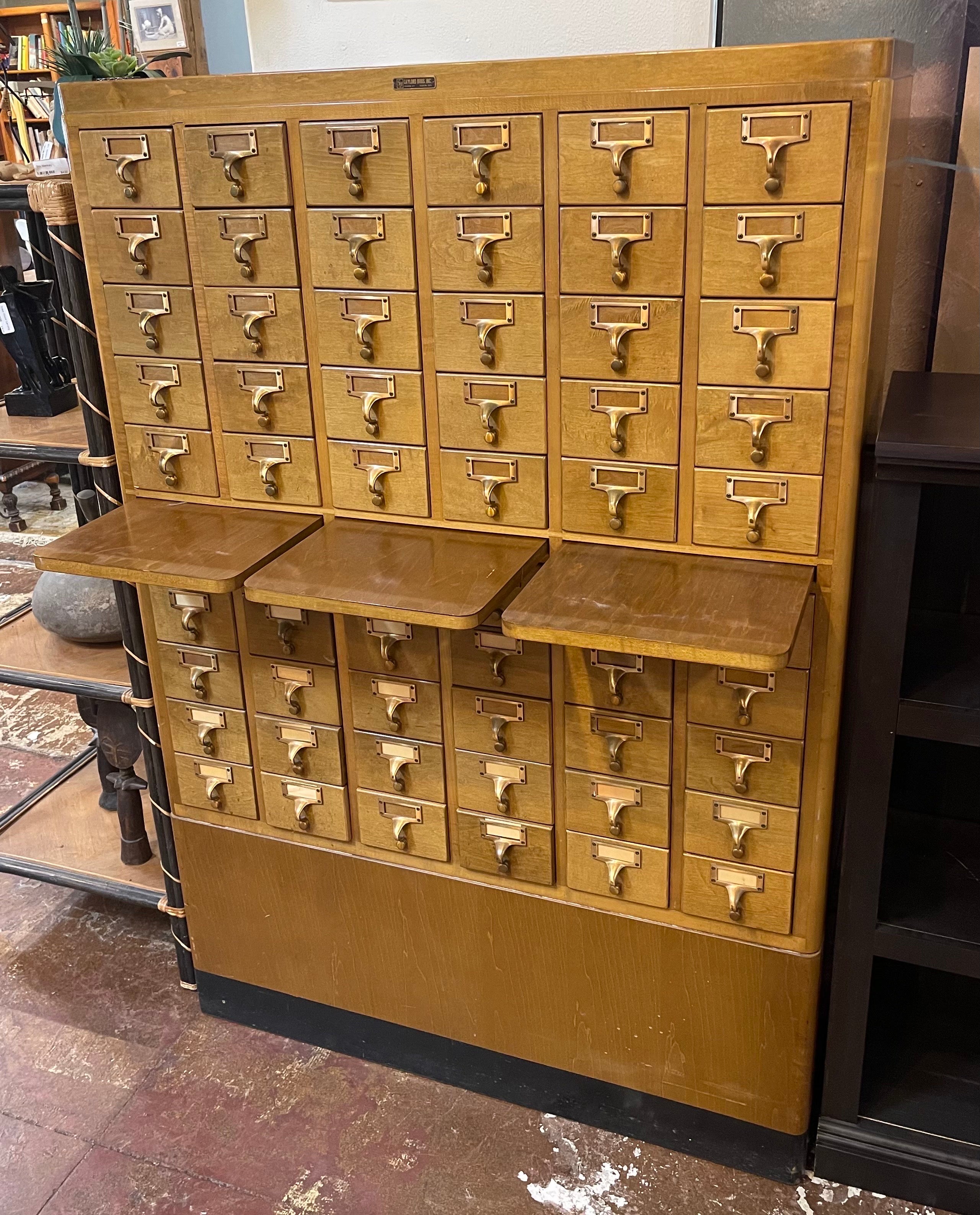 antique library card catalog cabinet