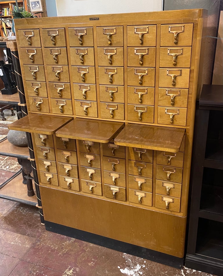 Midcentury Sixty Drawer Library Card Catalog by Gaylord Brothers, Inc