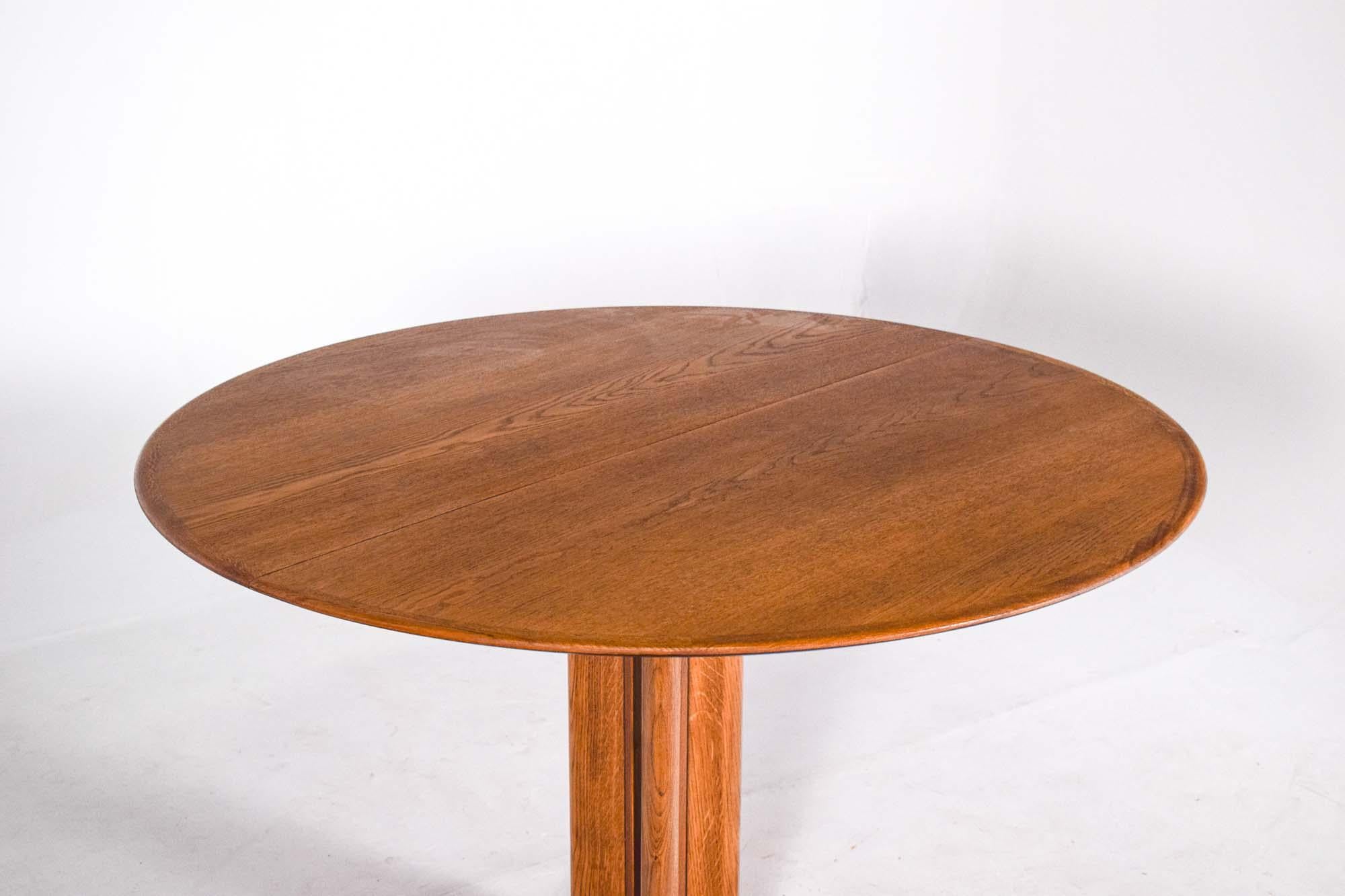 Danish Mid-Century Skovby Oak Round Dining Table, 1960s