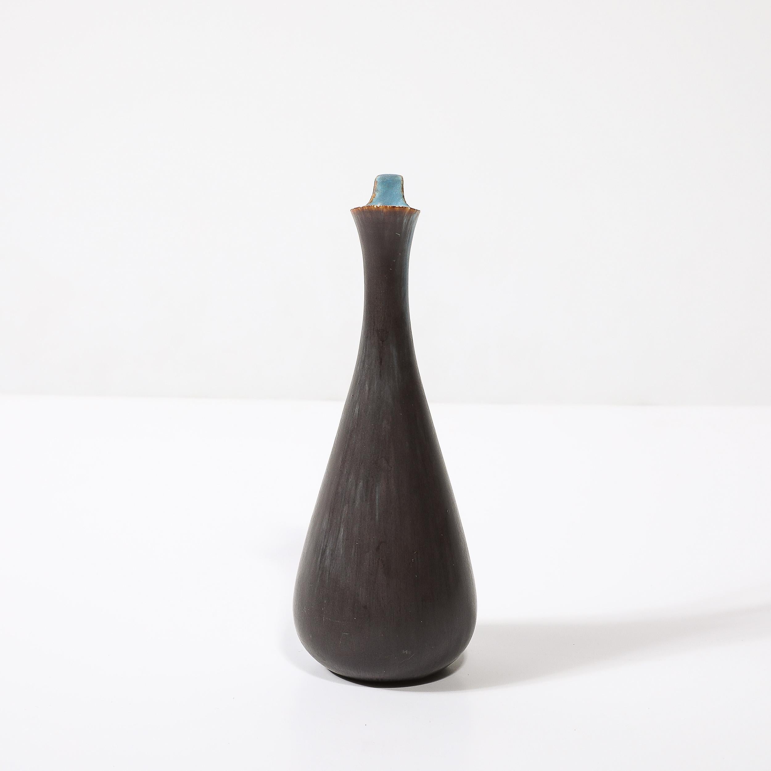 Himmelblau & Kupfer Krug/Vase von Gunnar Nylund für Rörstrand (Mitte des Jahrhunderts) im Zustand „Hervorragend“ im Angebot in New York, NY