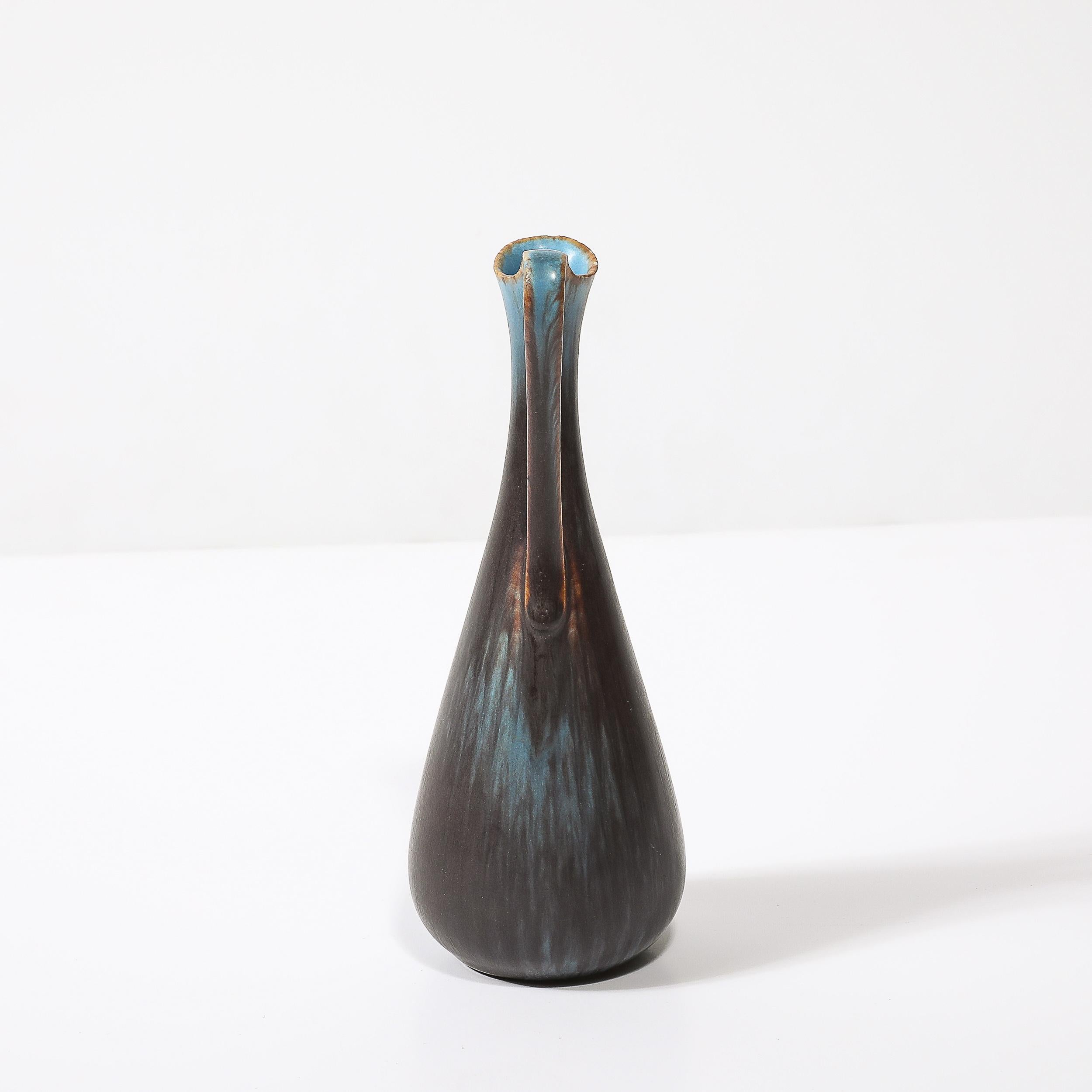 Himmelblau & Kupfer Krug/Vase von Gunnar Nylund für Rörstrand (Mitte des Jahrhunderts) im Angebot 2
