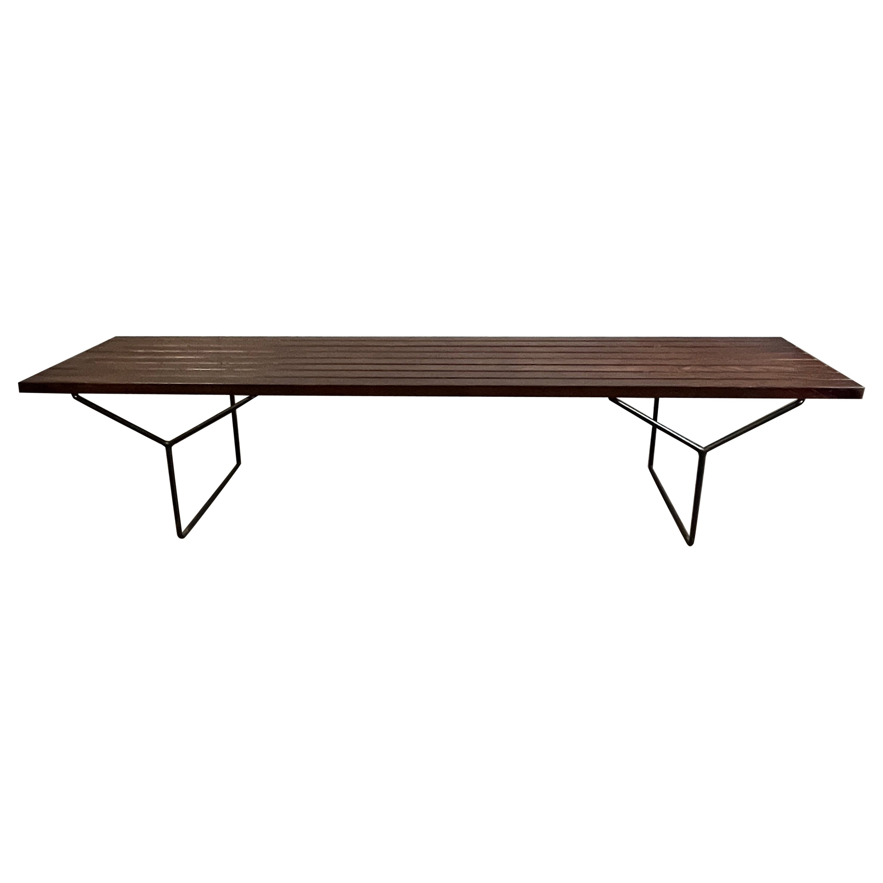 Lattenrostbank aus der Mitte des Jahrhunderts von Harry Bertoia für Knoll