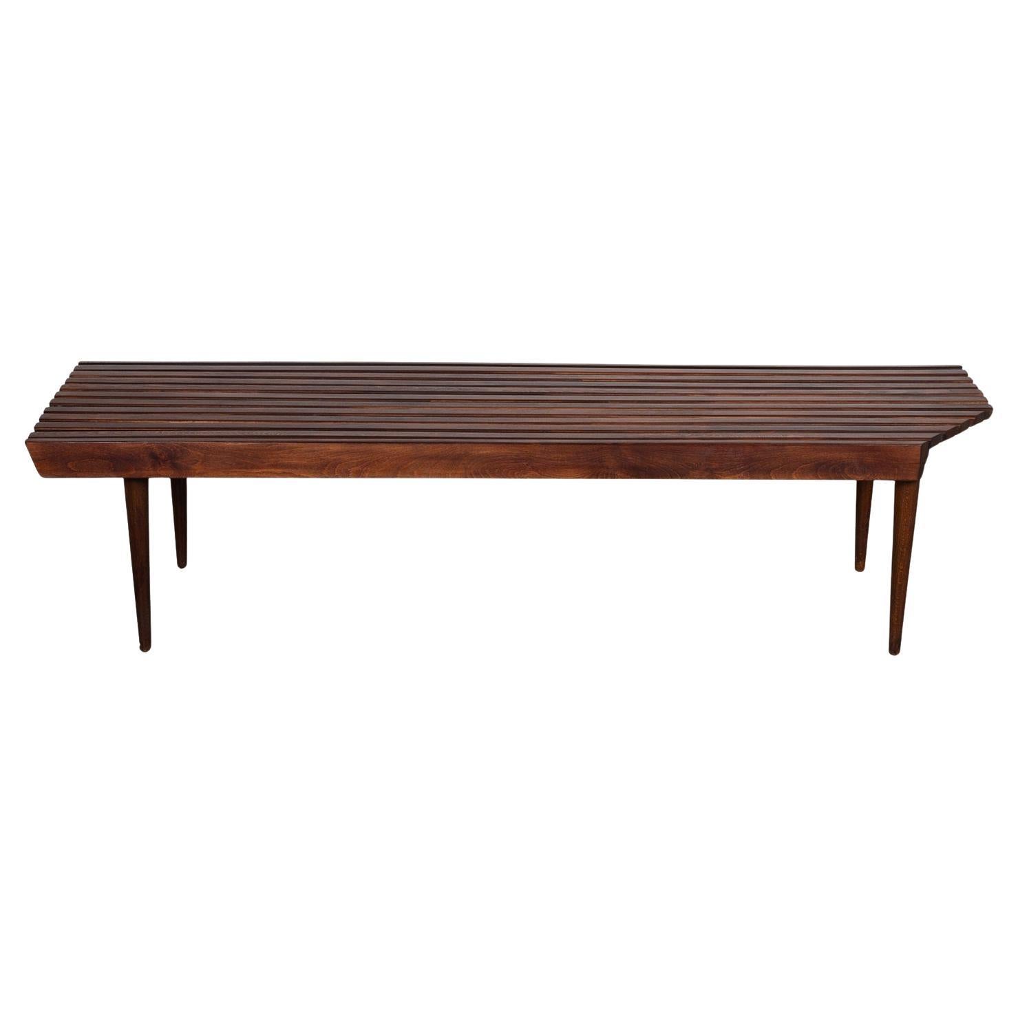 Mid-Century Slat Bench Coffee Table George Nelson Style