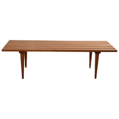 Mid Century Slat Bench Coffee Table Made in Yugoslavia