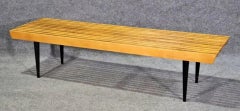 Mid-Century Slat Bench or Coffee Table