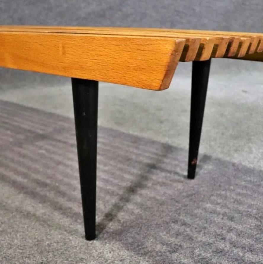 20th Century Mid-Century Slat Bench or Coffee Table For Sale
