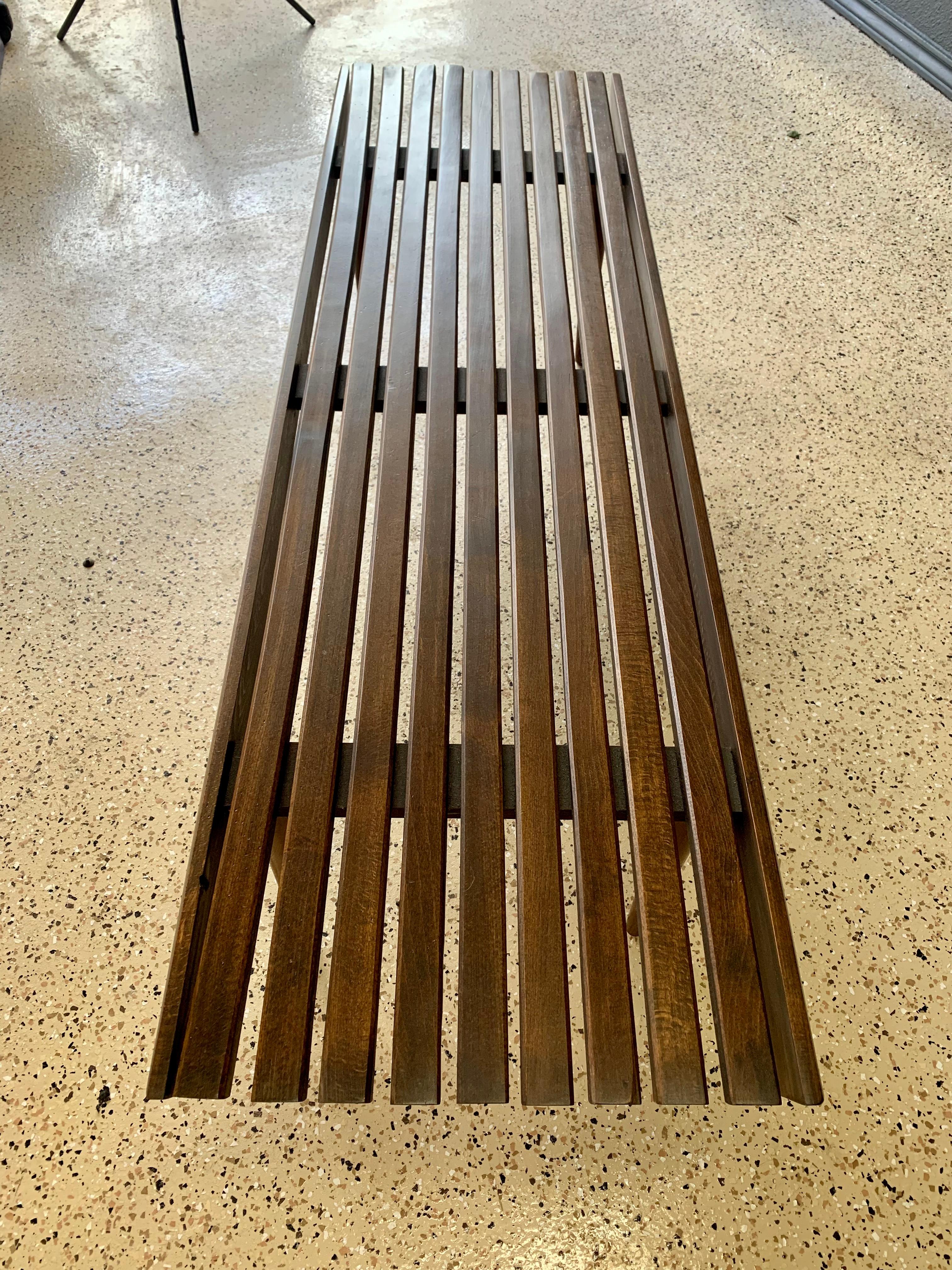 Bancos de listones de mediados de siglo en Bueno estado para la venta en Denton, TX