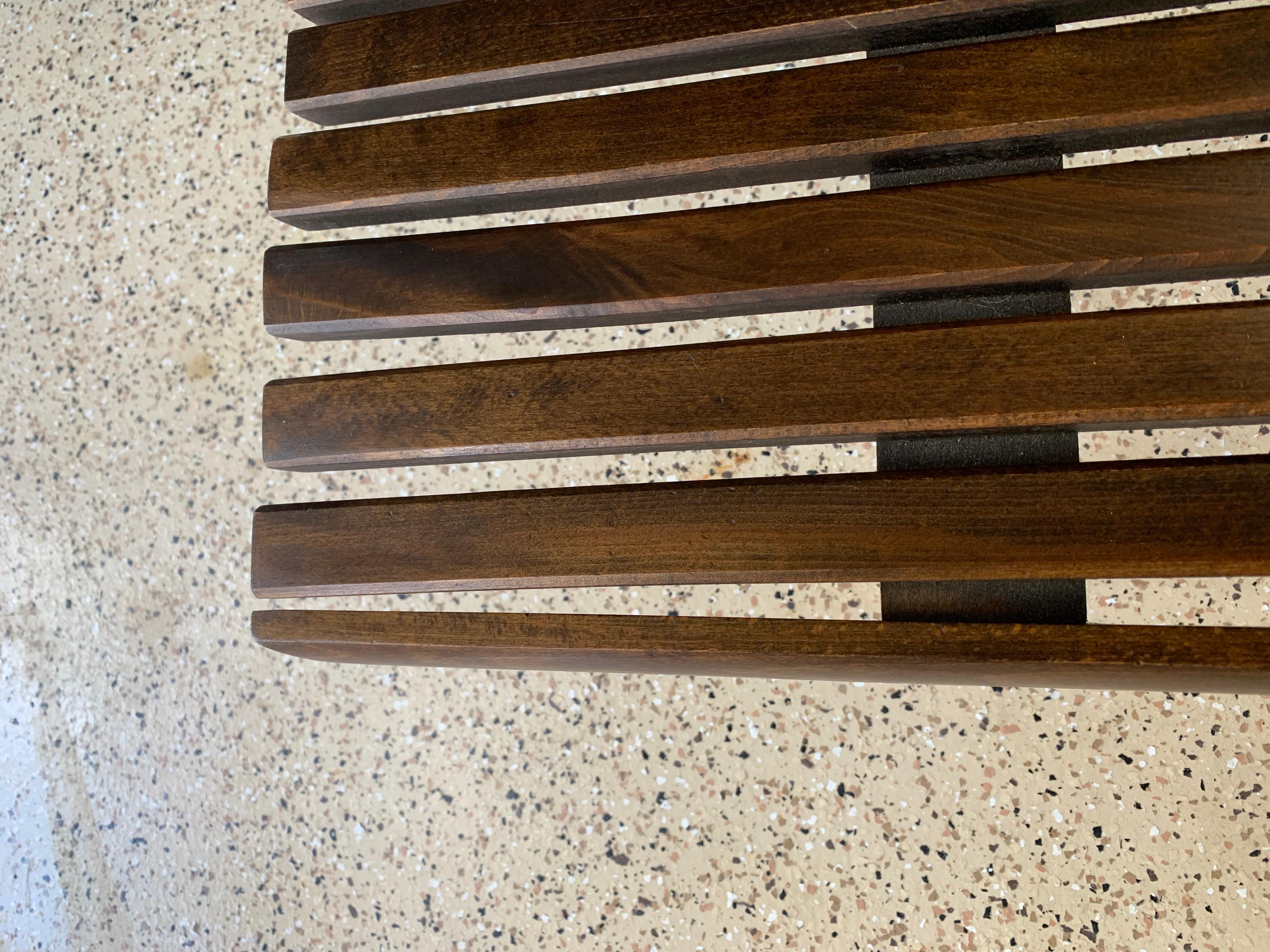 Bancos de listones de mediados de siglo Haya en venta