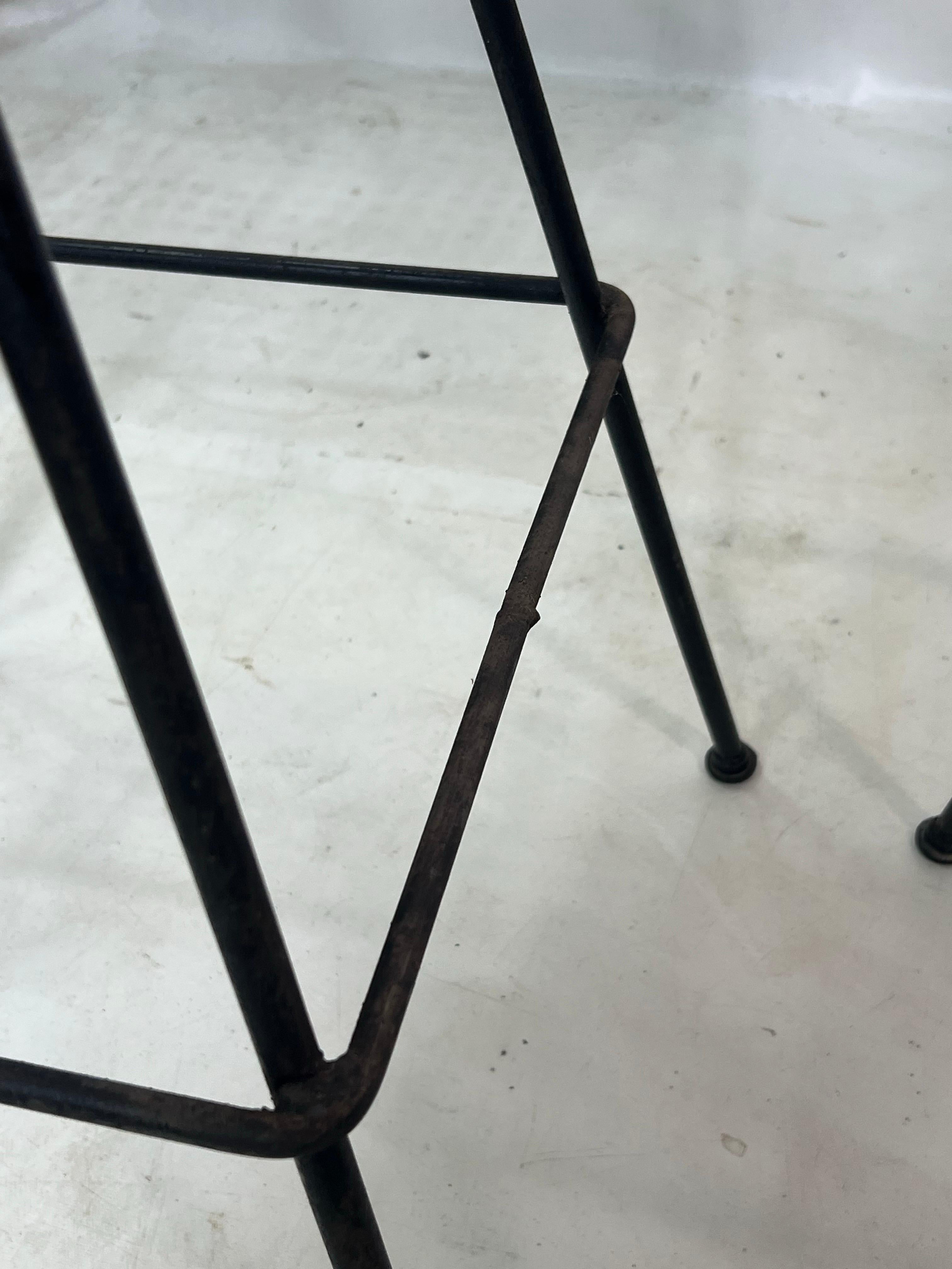 Tabourets de bar Arthur Umanoff à lattes du milieu du siècle dernier - Lot de 3 en vente 2