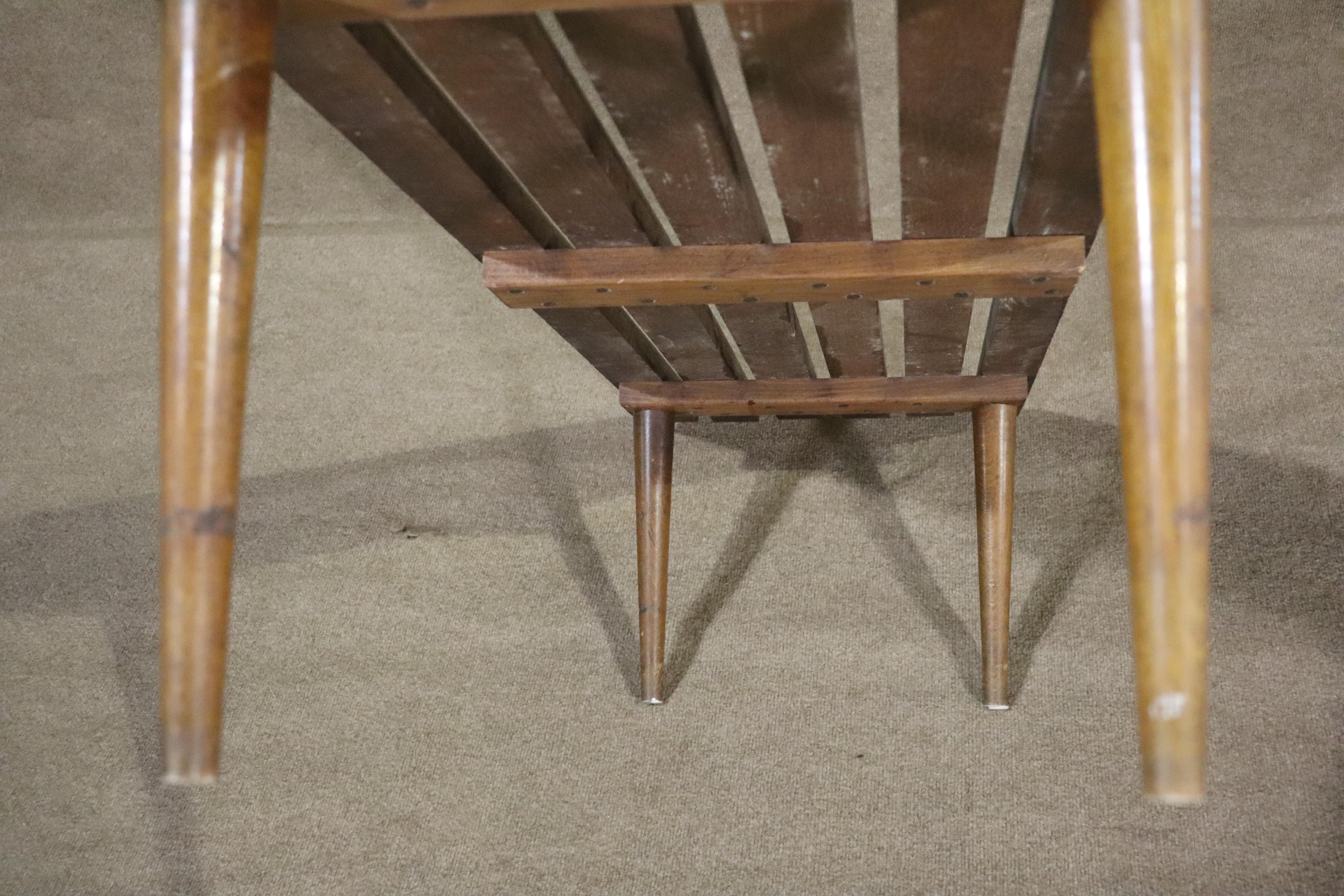 Mid-Century Slatted Bench For Sale 5