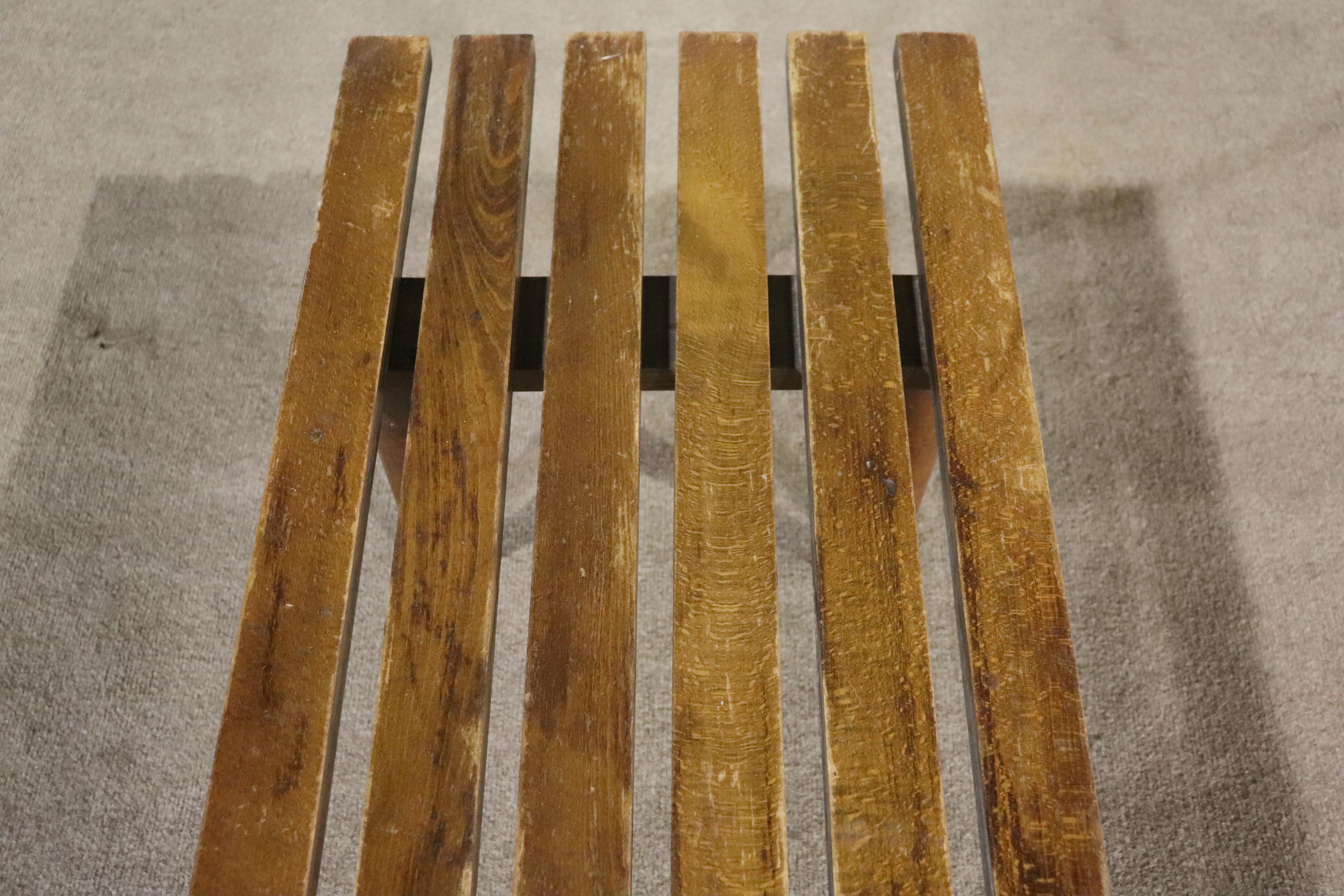 20th Century Mid-Century Slatted Bench For Sale