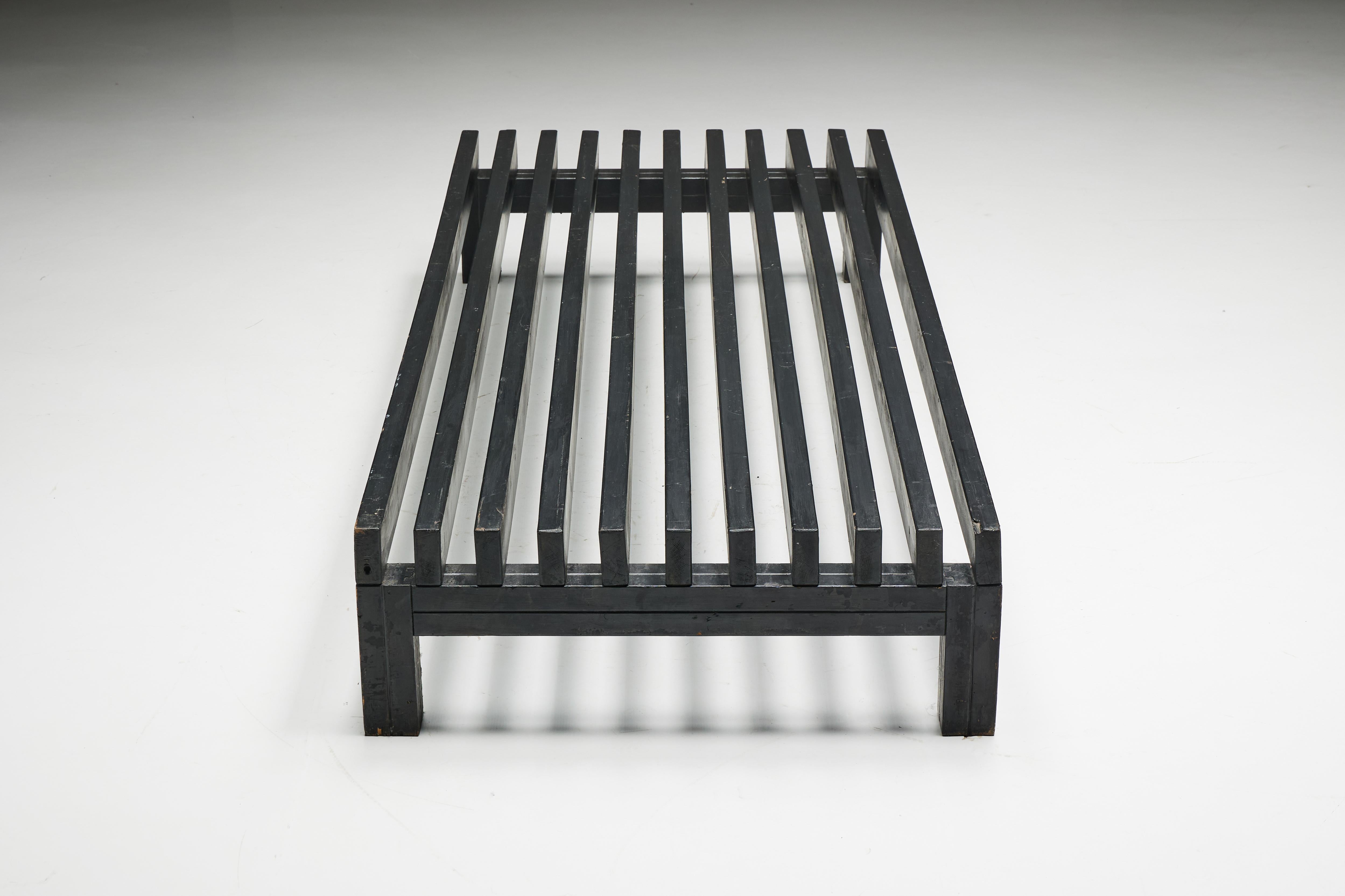 Mid-Century Slatted Bench or Coffee Table, France, 1960s For Sale 4