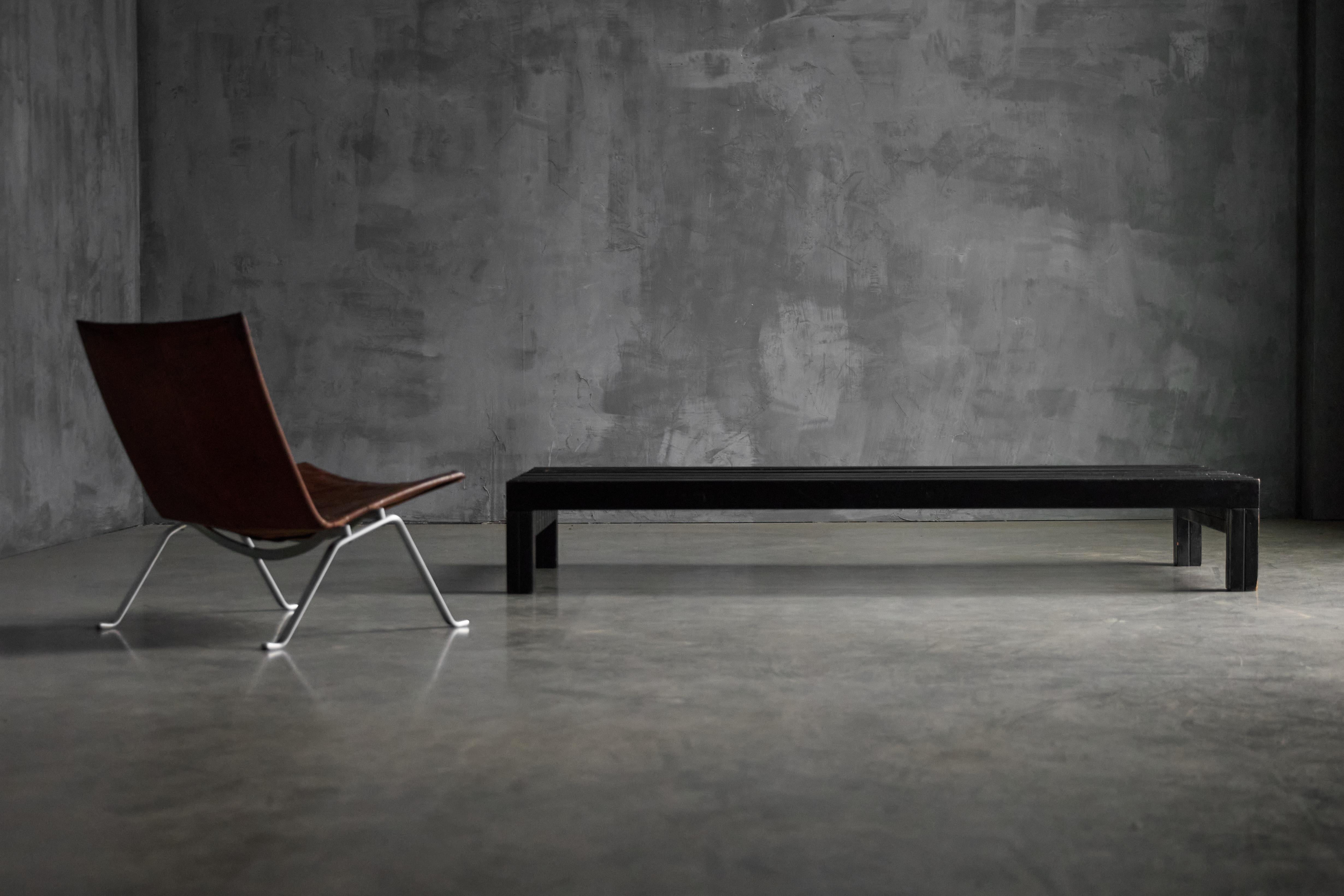 Banc ou table basse à lattes du milieu du siècle dernier, France, années 1960 en vente 13
