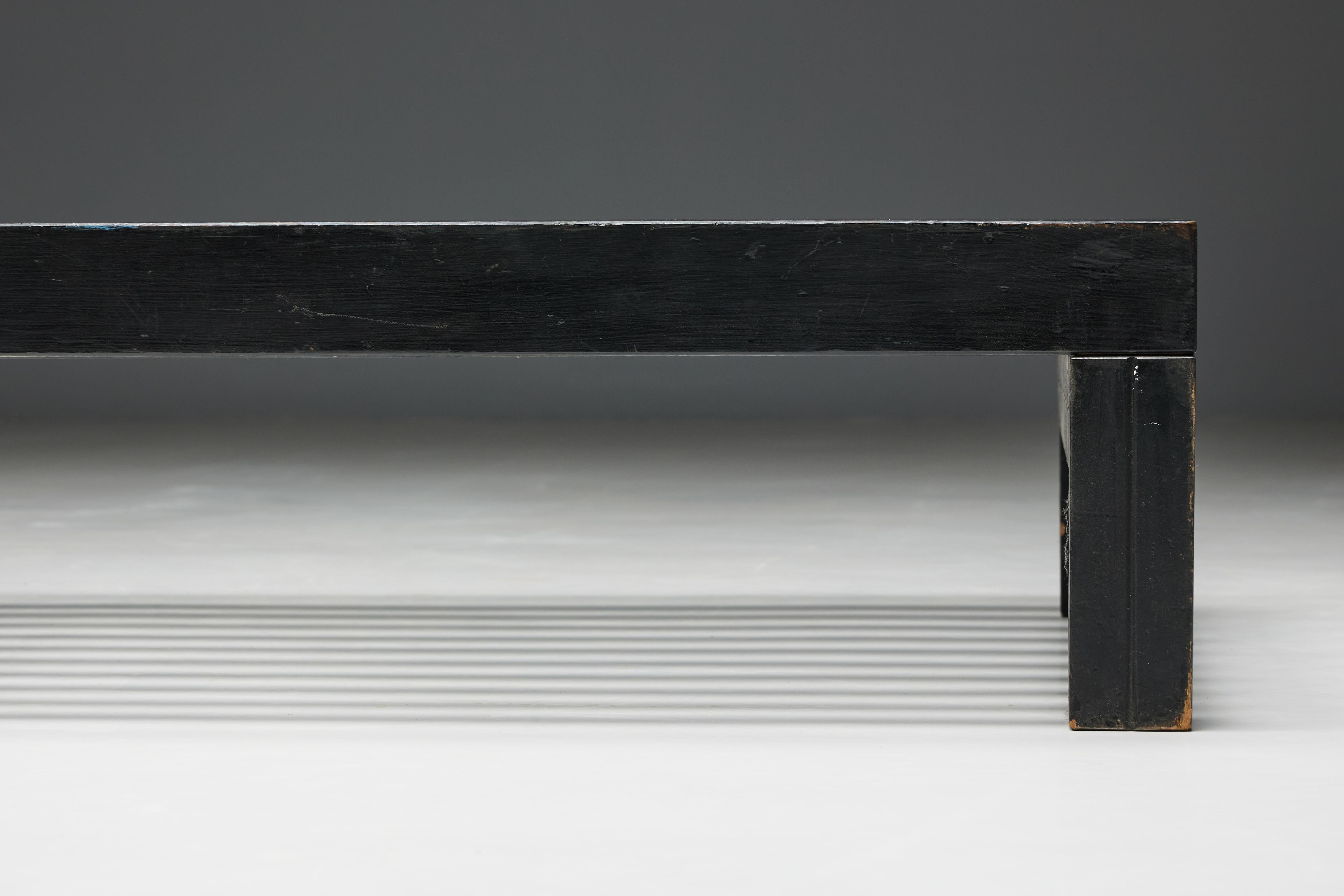 Mid-Century Slatted Bench or Coffee Table, France, 1960s For Sale 1