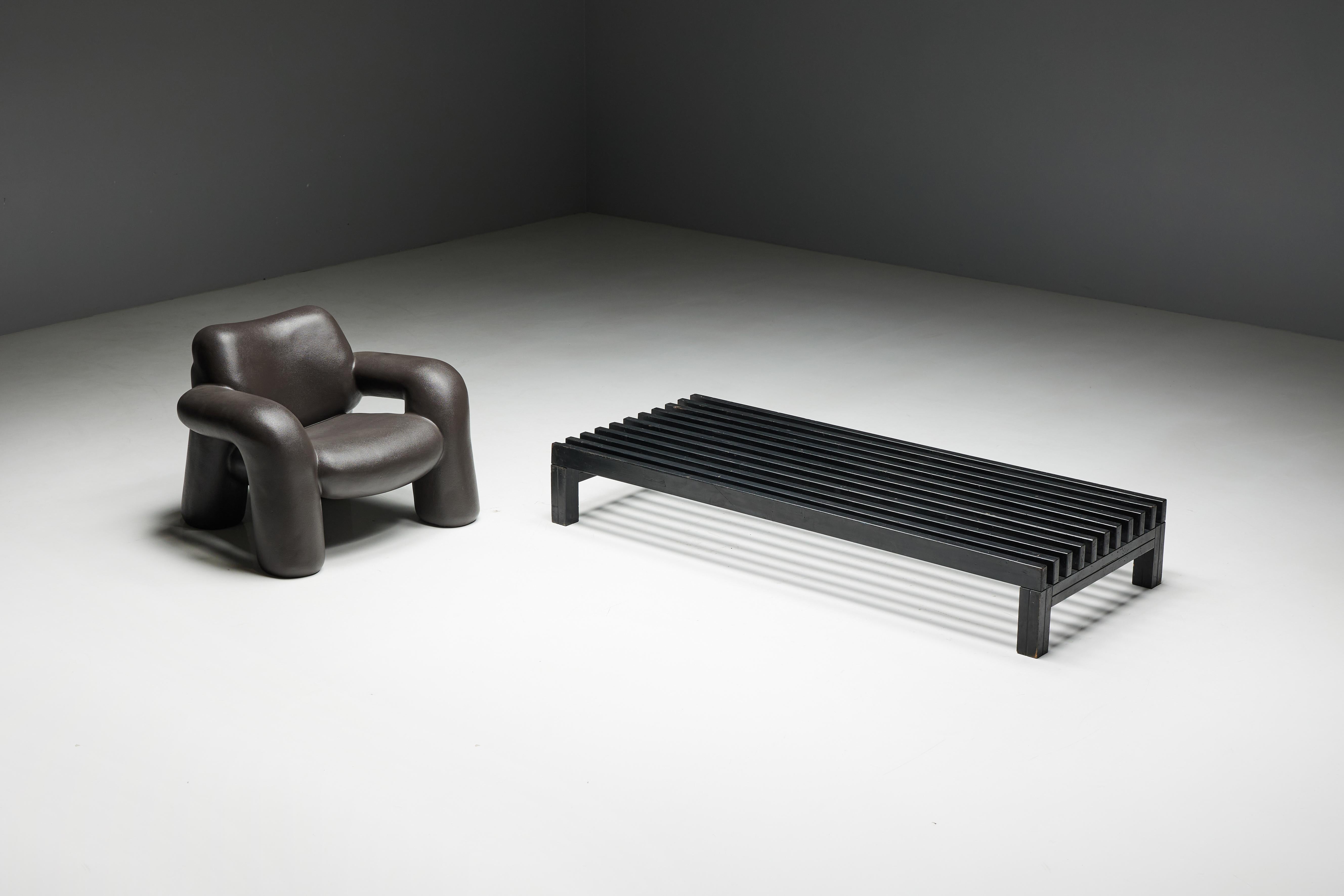Mid-Century Slatted Bench or Coffee Table, France, 1960s For Sale 2