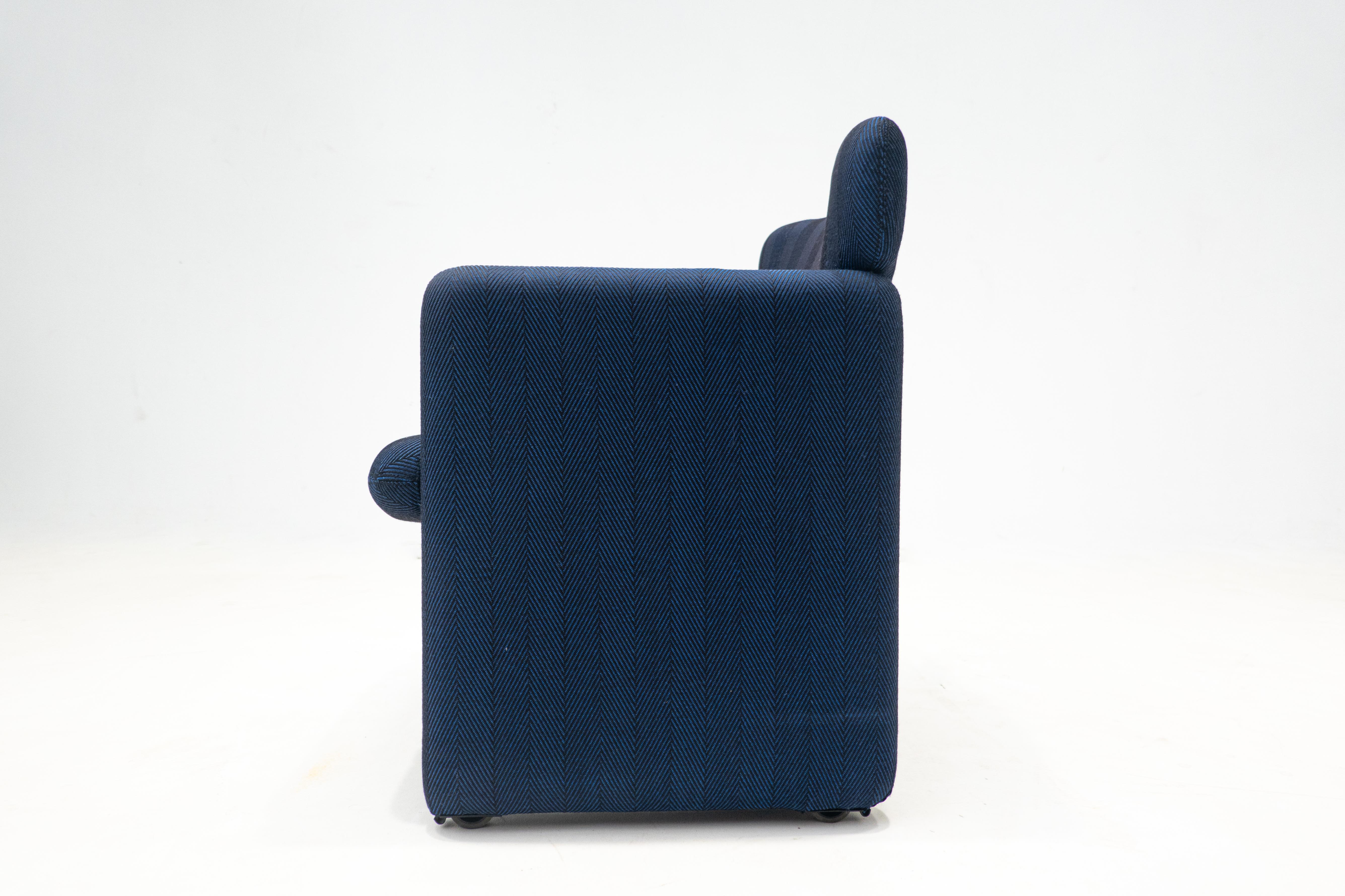 Fabric Mid-Century Sliding Conference Armchair by Luigi Caccia Dominioni for Azucena For Sale