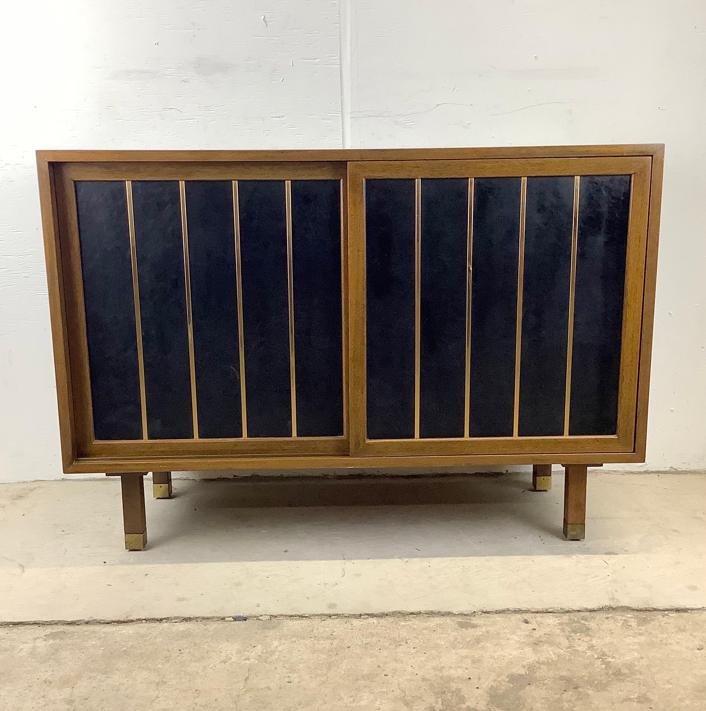 American Mid-Century Sliding Front Cabinet by Harvey Probber