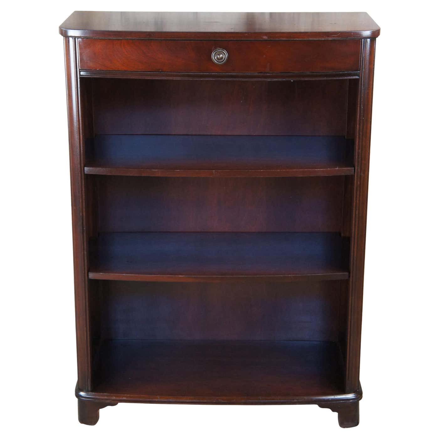 Small Bookcase Console Midcentury Sligh Lowry Georgian Style Petite Mahogany Bookcase Console ...