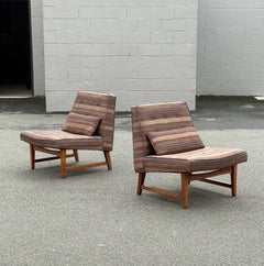 Sillas Slipper de Mediados de Siglo Atribuidas a Edward Wormley para Dunbar - un Par