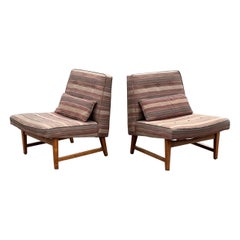 Mid-Century Slipper Chairs Attributed to Edward Wormley for Dunbar - a Pair
