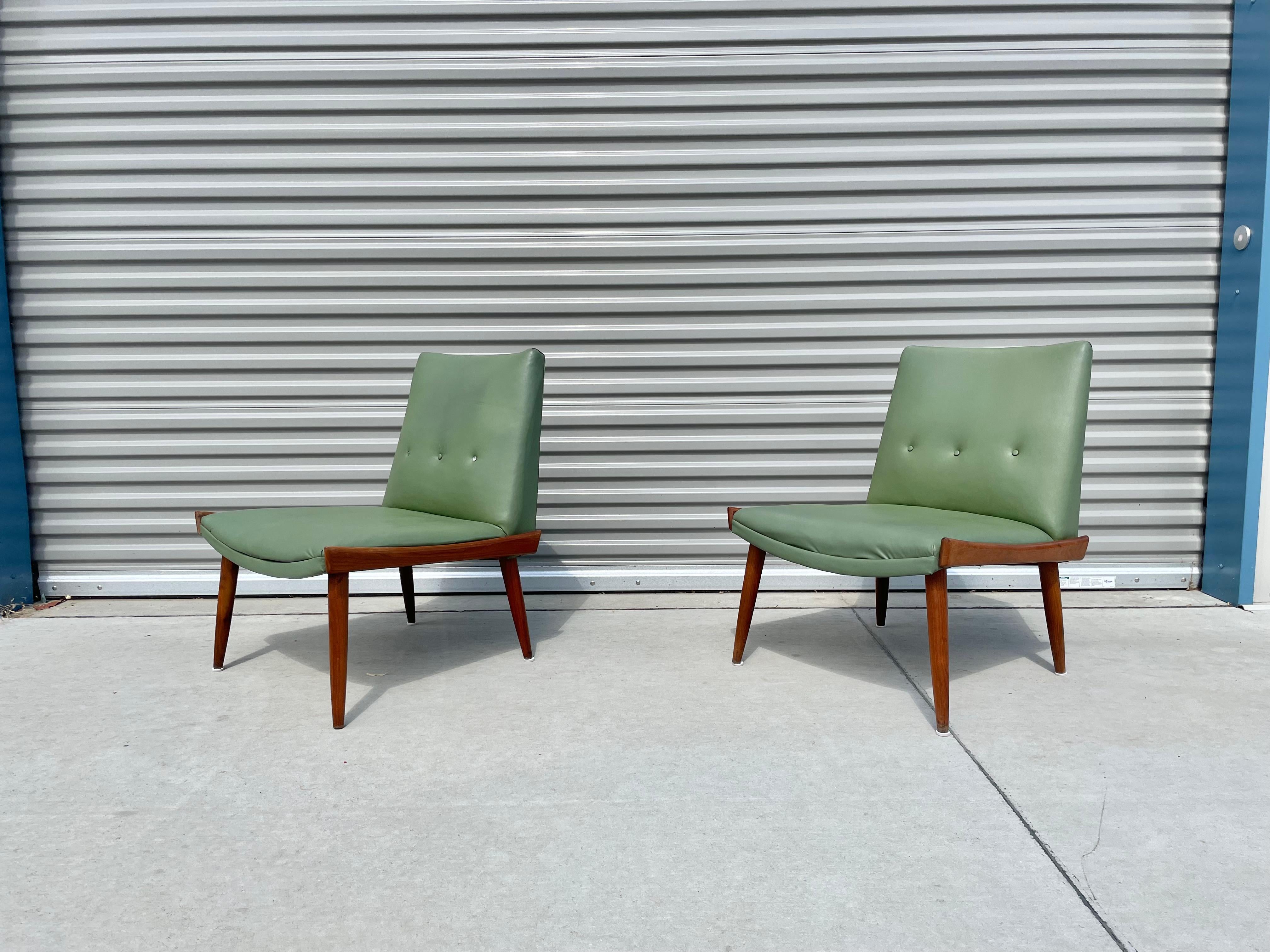 Mid-Century Modern Midcentury Slipper Chairs by Kroehler Mfg Co.