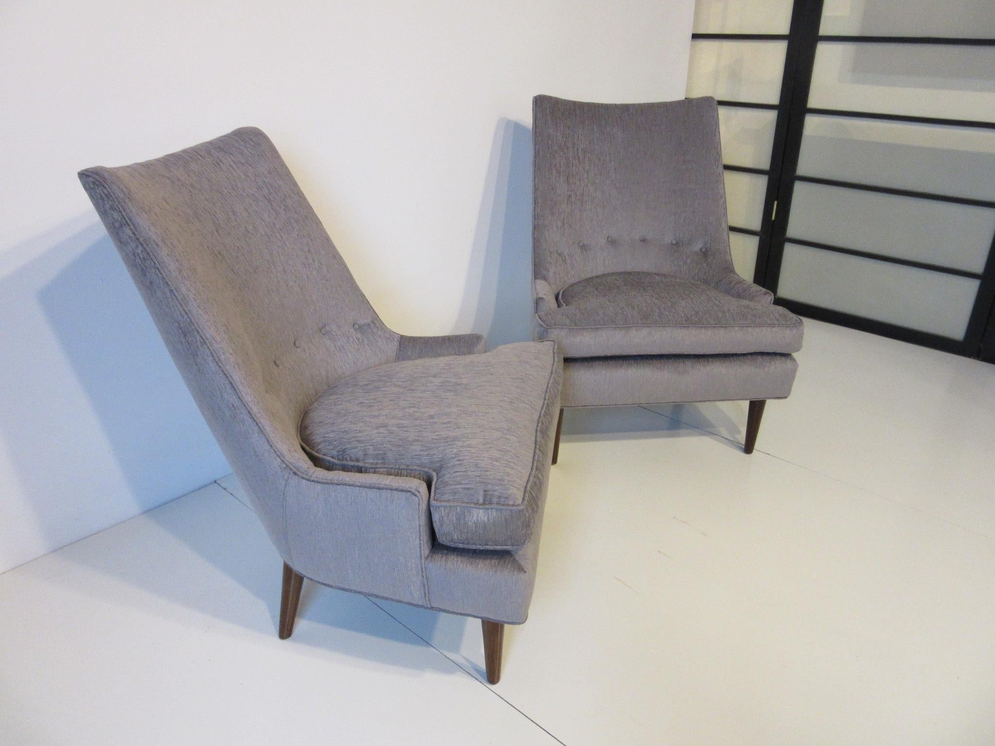 Midcentury Slipper Chairs in the Style of Heritage Henredon 1