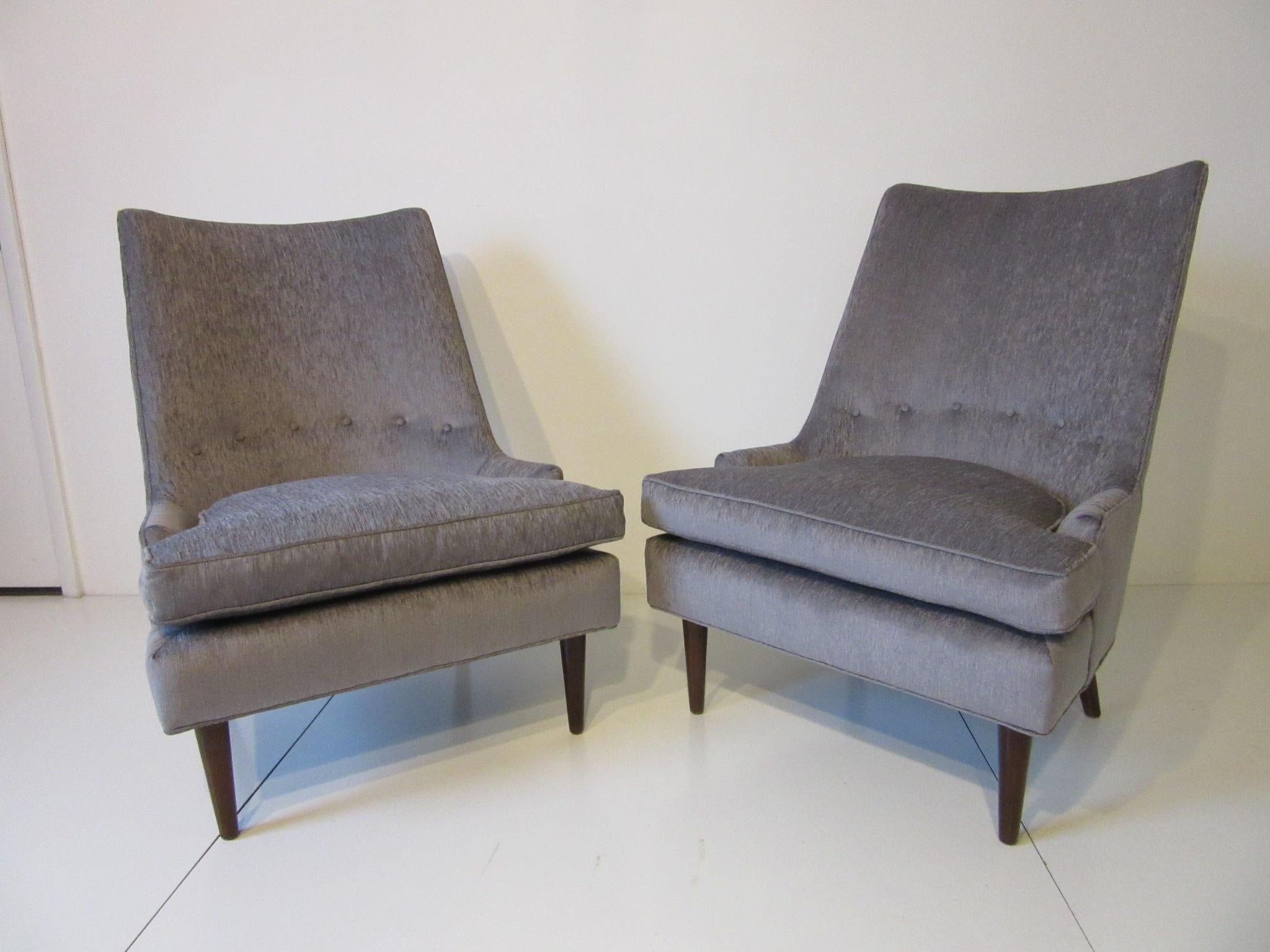 Midcentury Slipper Chairs in the Style of Heritage Henredon 3