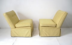 Mid Century Slipper Lounge Chairs in the style of Dunbar