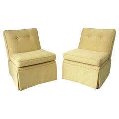 Mid Century Slipper Lounge Chairs in the style of Dunbar