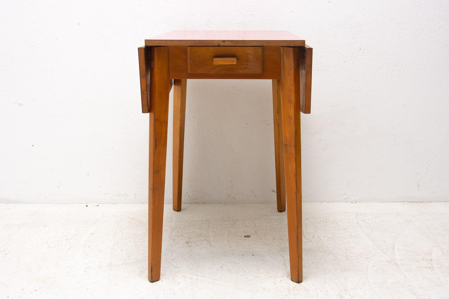 Mid Century Small Adjustable Dining Table, 1960´S, Czechoslovakia For Sale 3