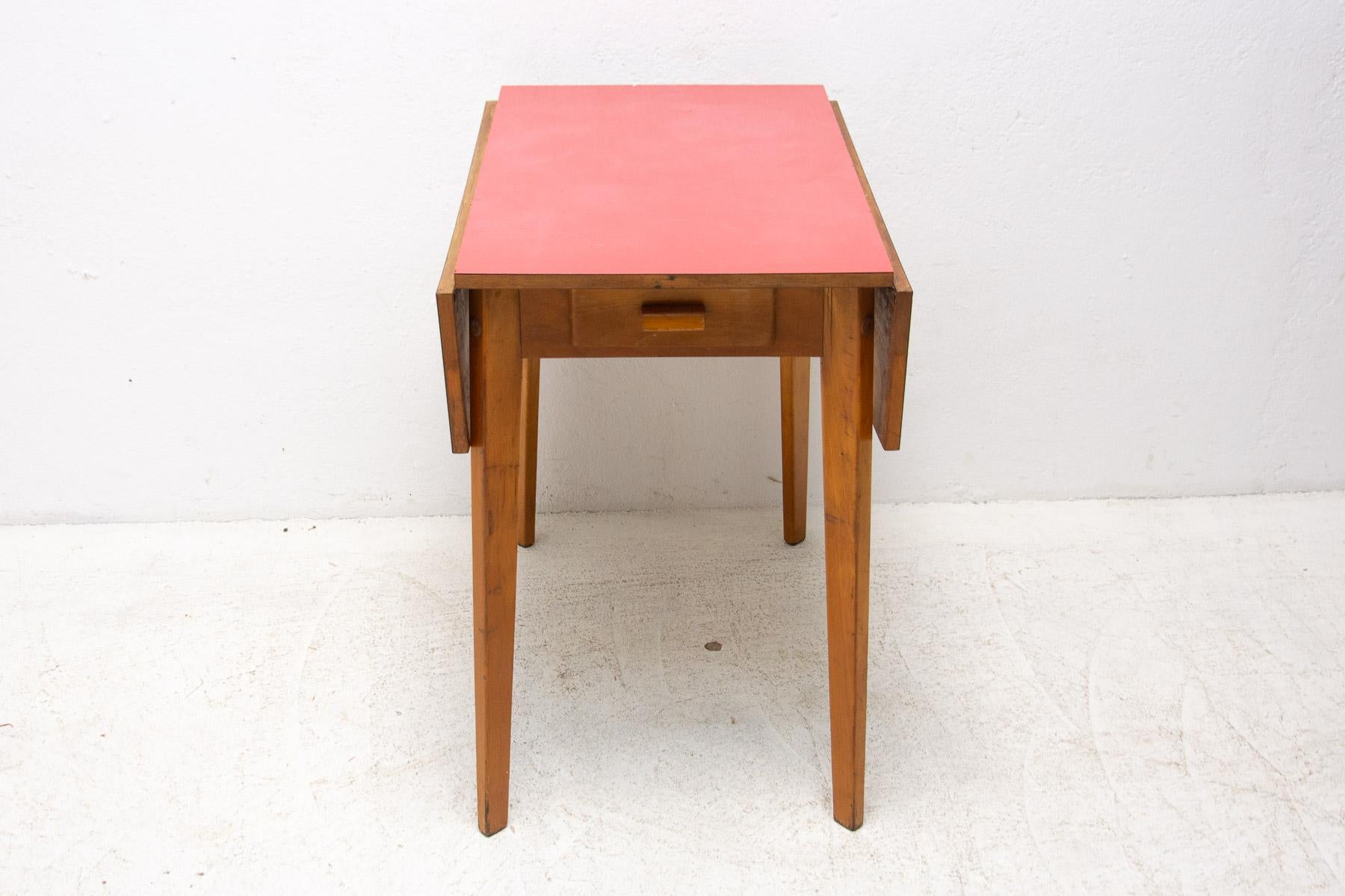 Mid Century Small Adjustable Dining Table, 1960´S, Czechoslovakia For Sale 4