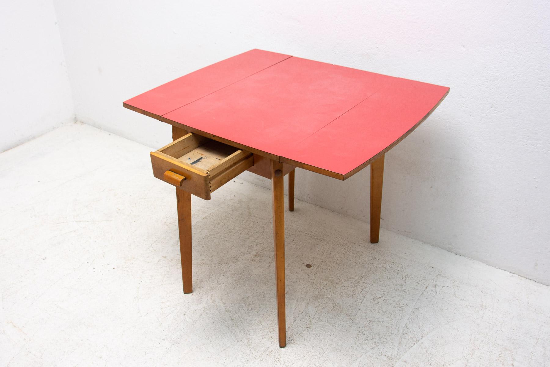 20th Century Mid Century Small Adjustable Dining Table, 1960´S, Czechoslovakia For Sale