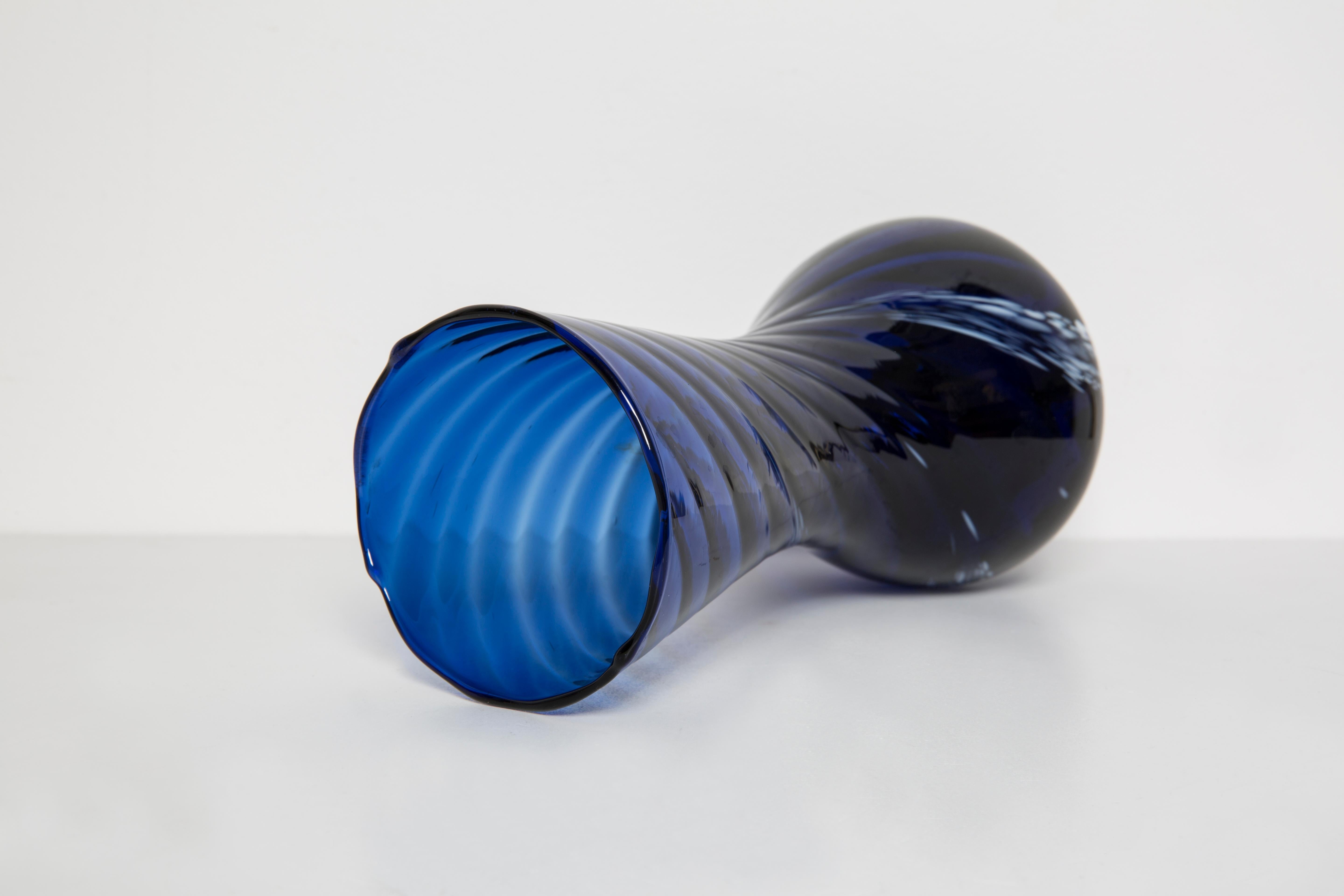Italian Mid Century Small Blue and White Murano Vase, Europe, 1960s For Sale