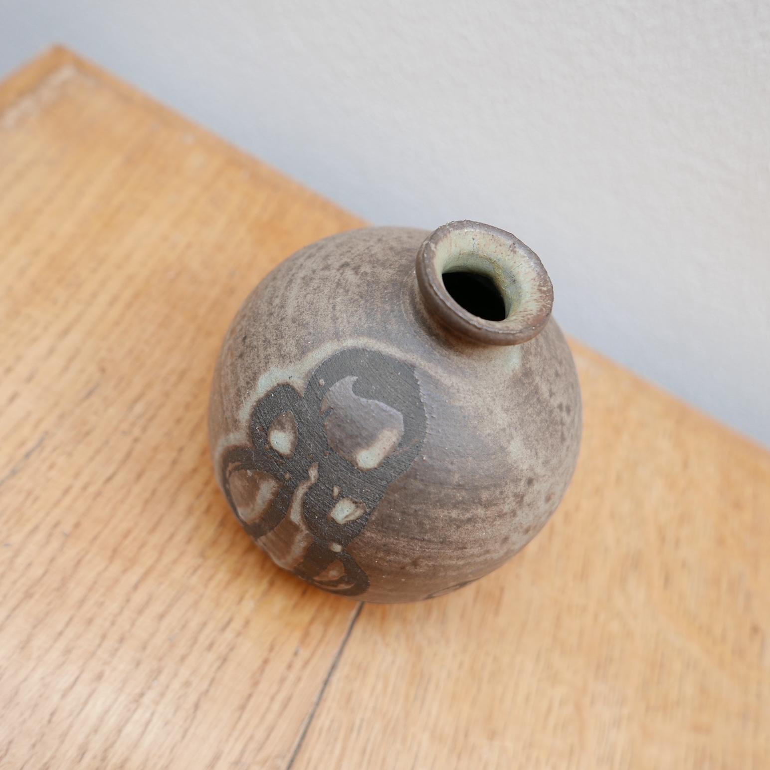 Mid-Century Small Ceramic Artist Vase For Sale 1