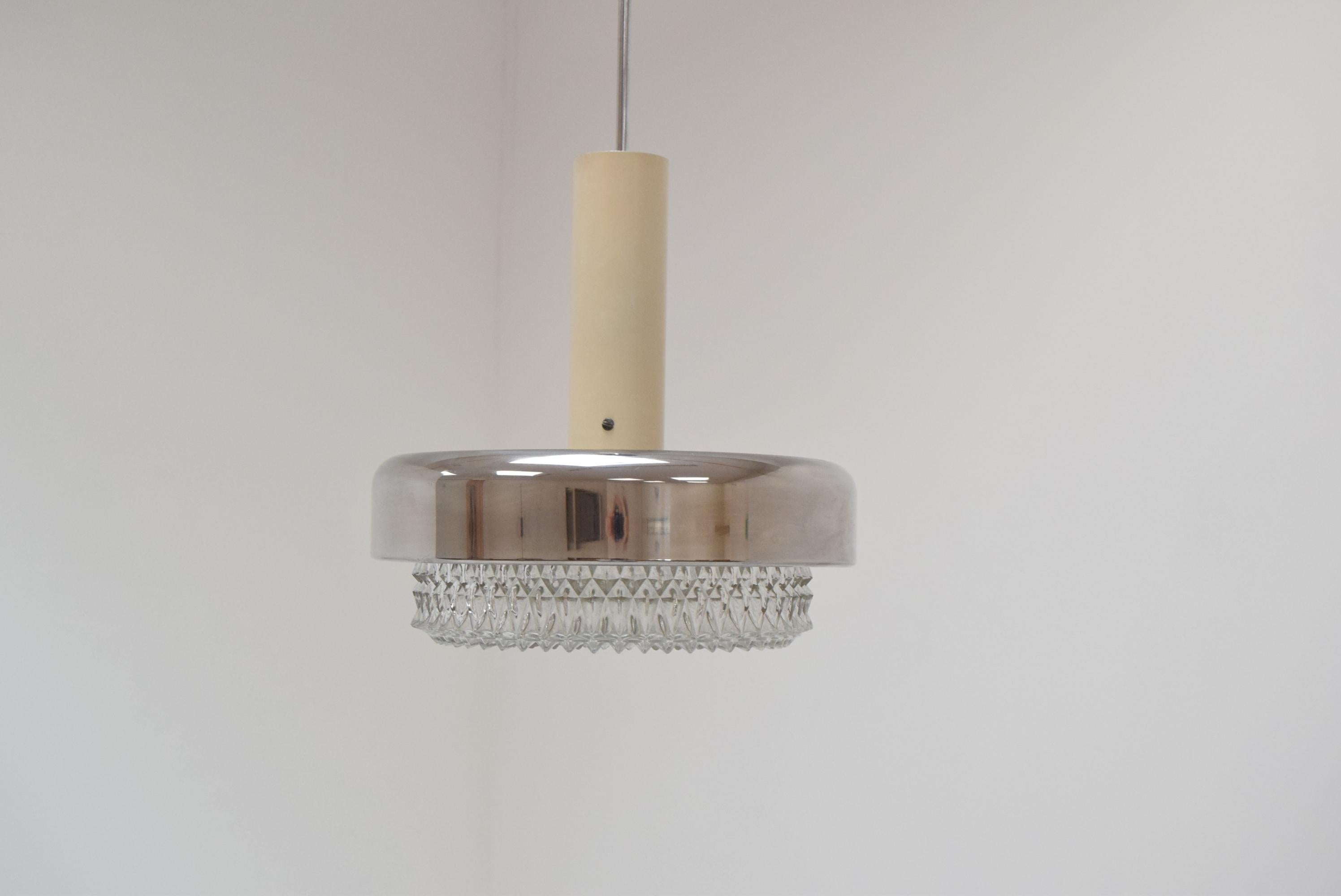 Midcentury Small Chandelier by Napako, 1970s In Good Condition In Praha, CZ