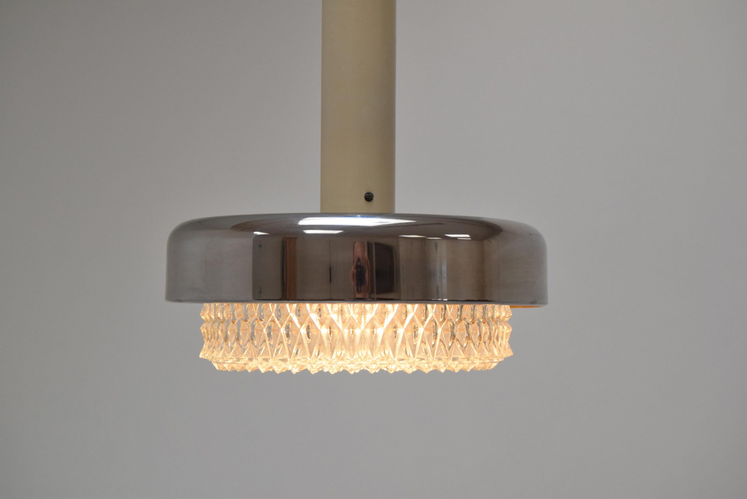 Late 20th Century Midcentury Small Chandelier by Napako, 1970s