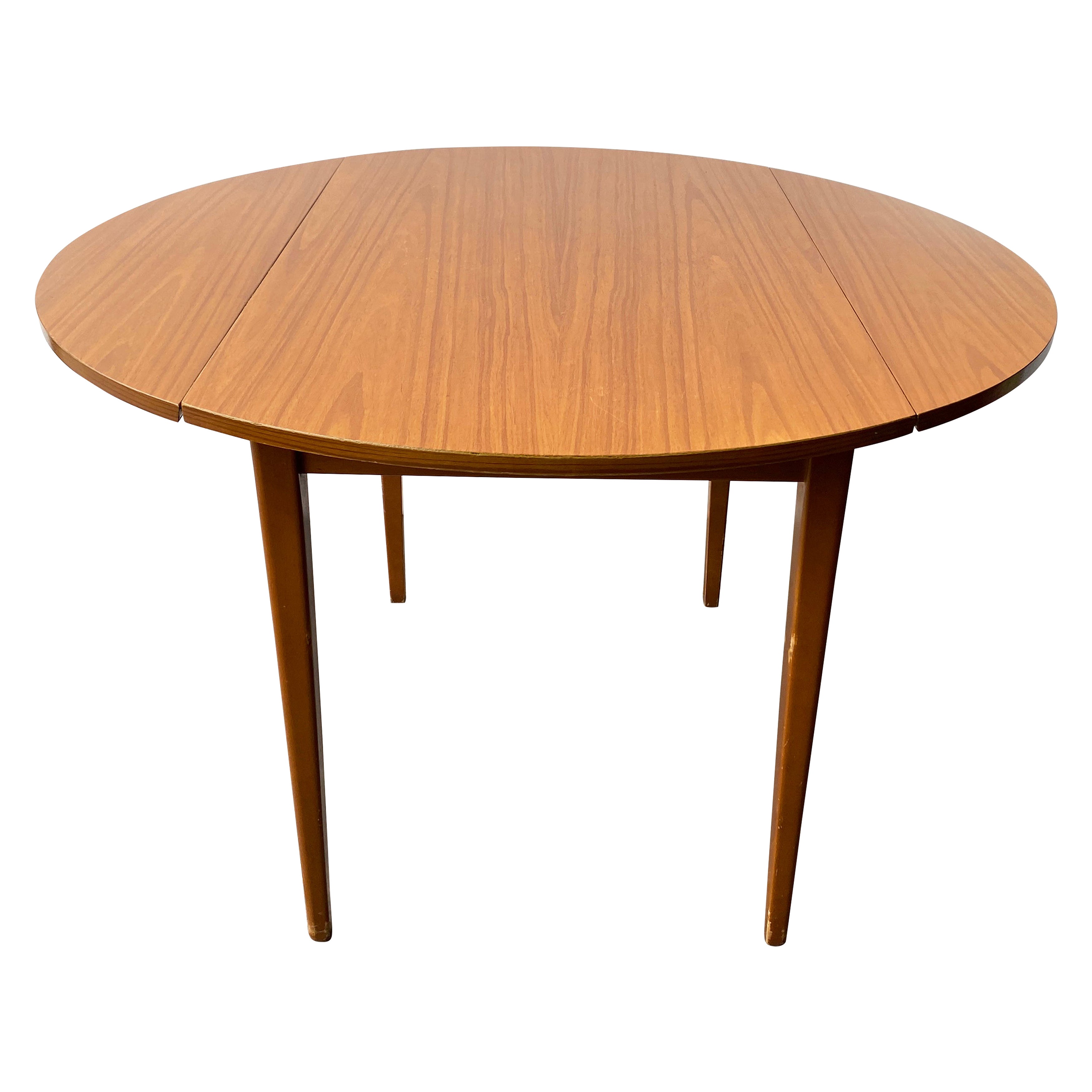 Mid-Century small drop leaf dining table with Formica top For Sale