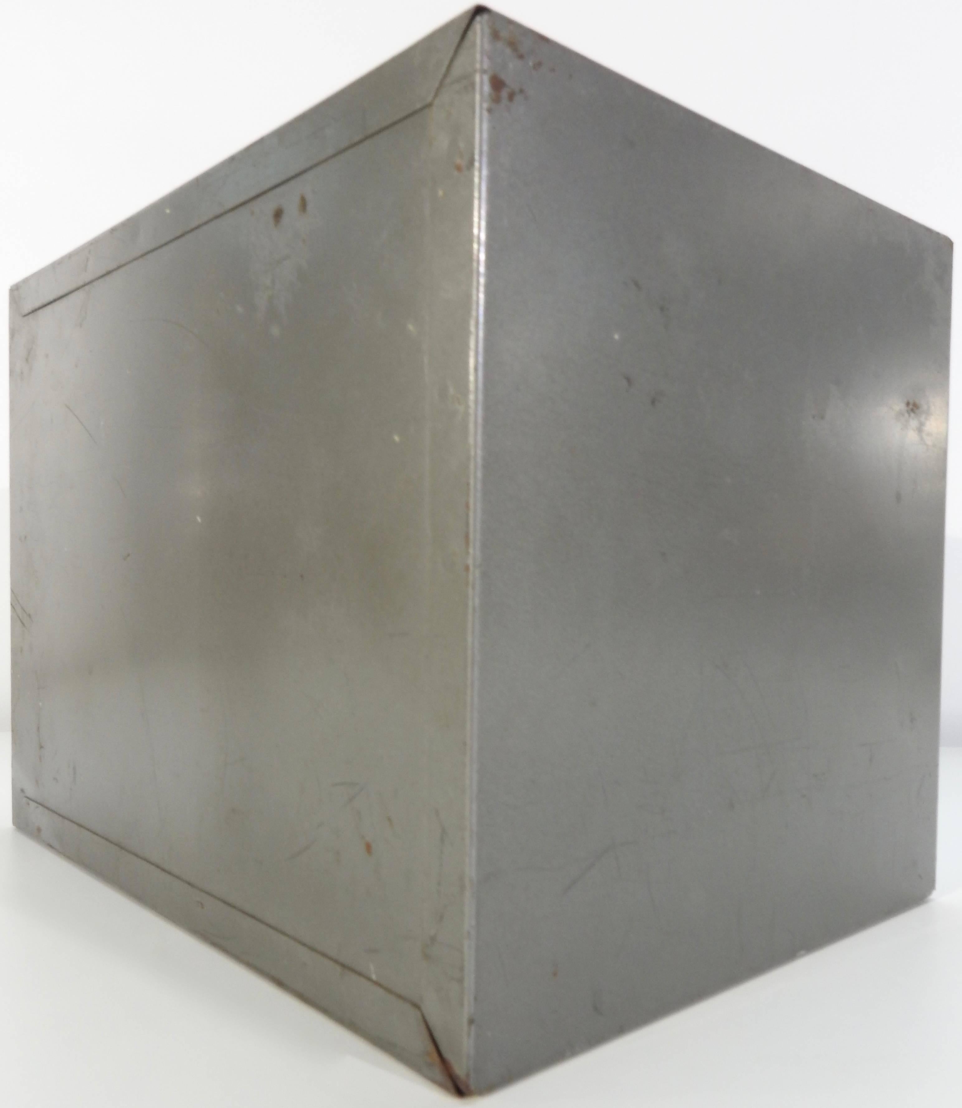 American Industrial Metal Box with Drawers Midcentury For Sale