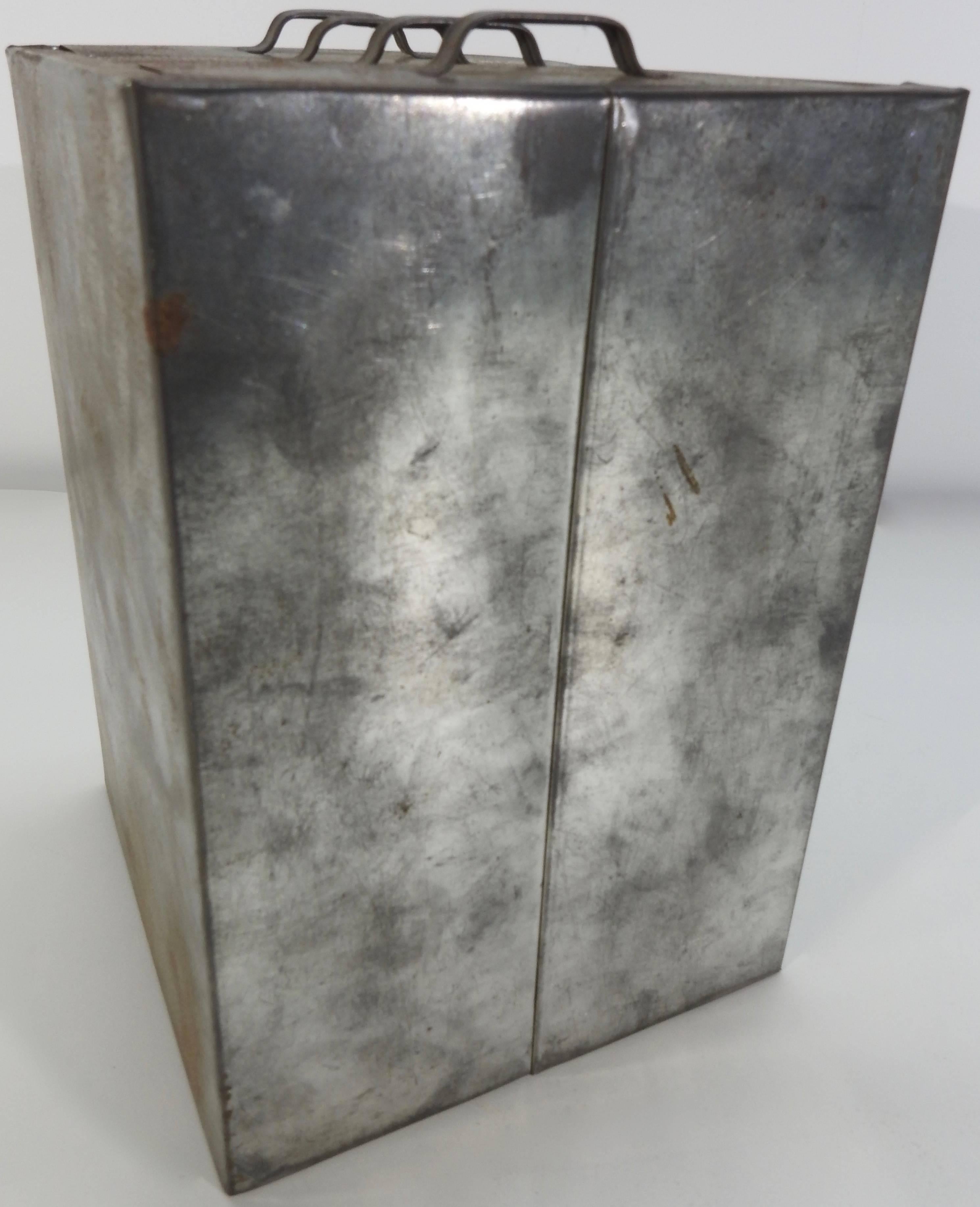 Steel Industrial Metal Box with Drawers Midcentury For Sale