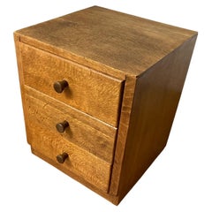 Mid Century Small Oak 3-Schubladen-Sockelkommode