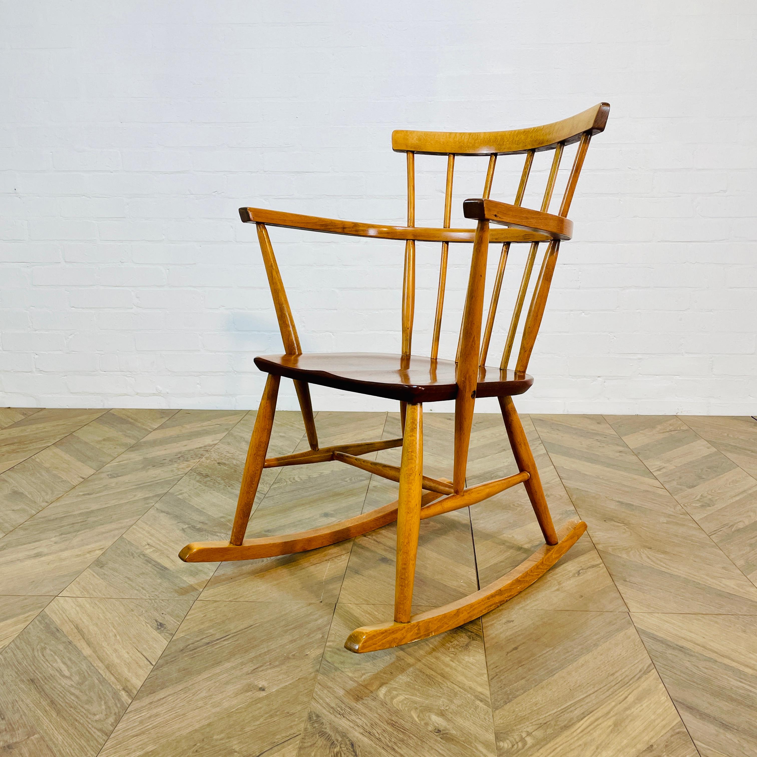 British Mid-Century Small Rocking Chair, circa 1960s For Sale