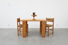 Mid-Century Small Square Pine Dining Table or Desk by Lundia