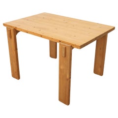 Mid-Century Small Square Pine Dining Table or Desk by Lundia