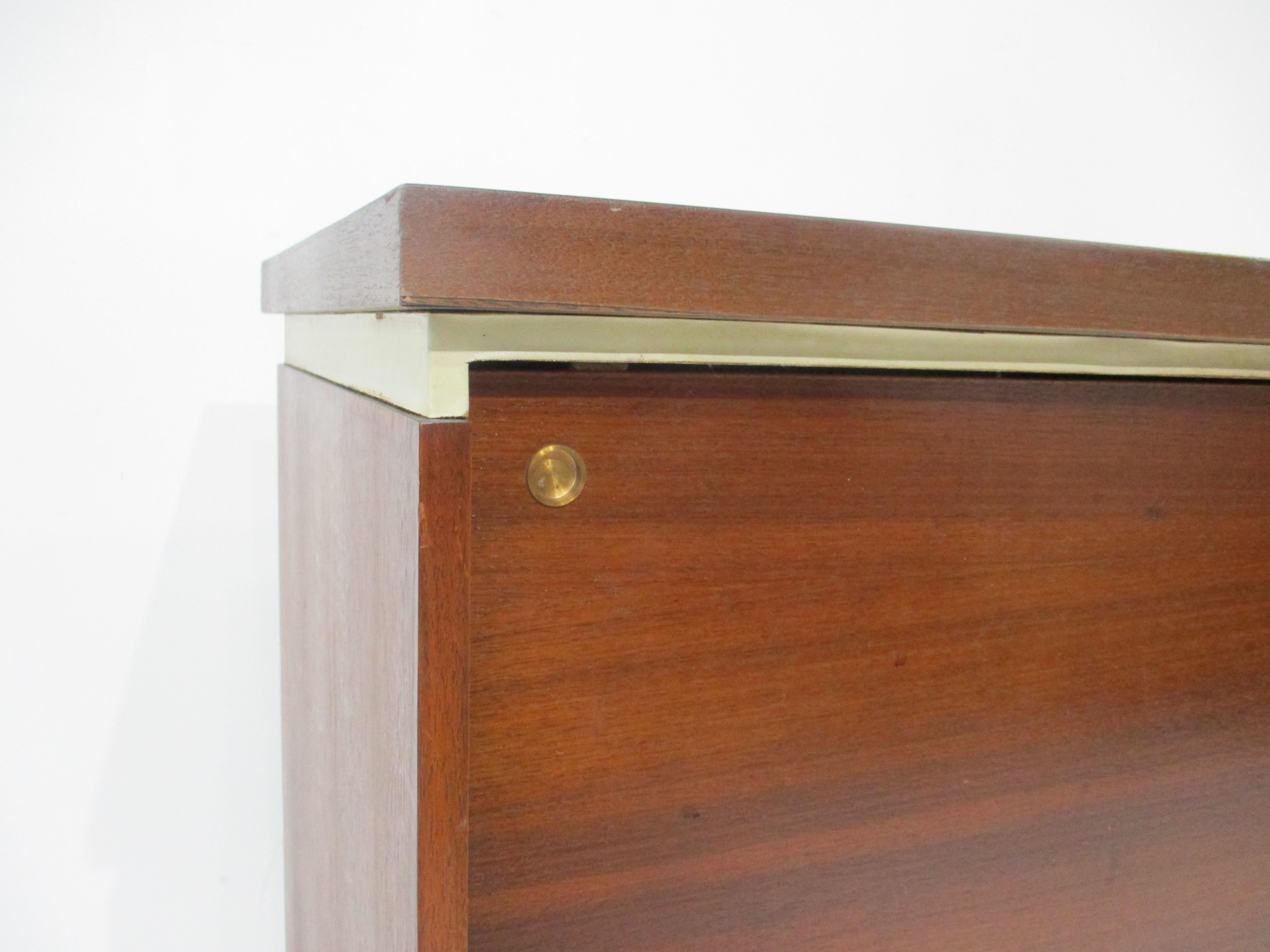 Mid Century Small Walnut Credenza in the style of McCobb Calvin  For Sale 2