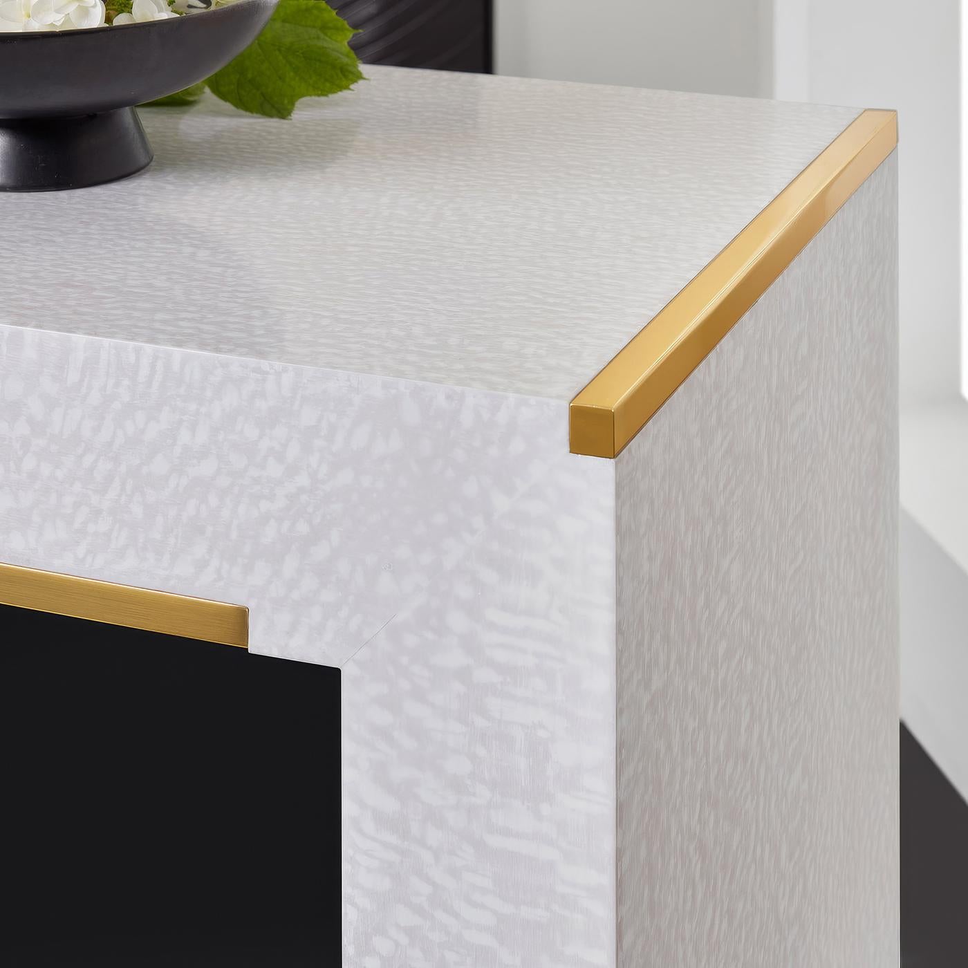 Mid-Century Modern Mid Century Small White Console For Sale