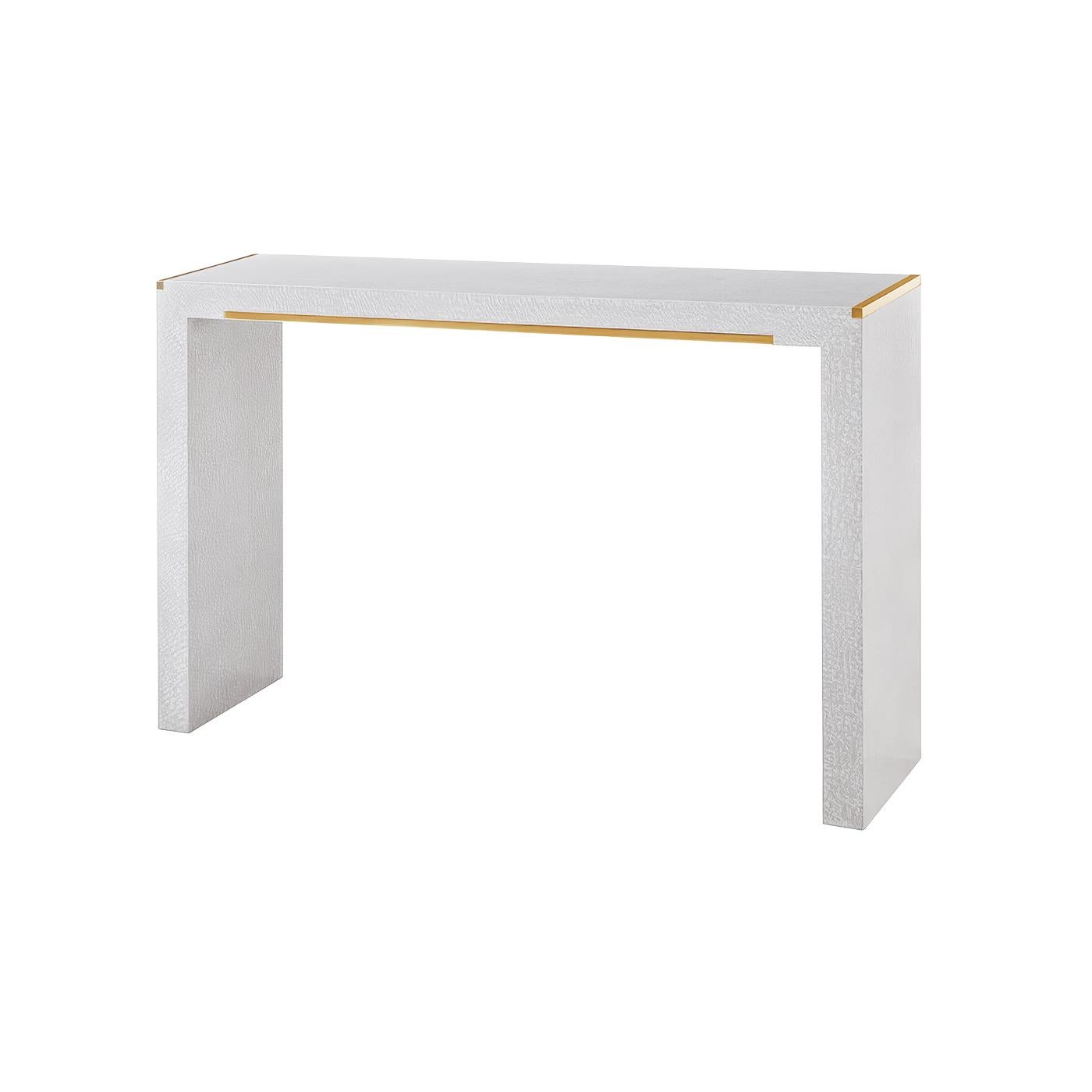 Asian Mid Century Small White Console For Sale